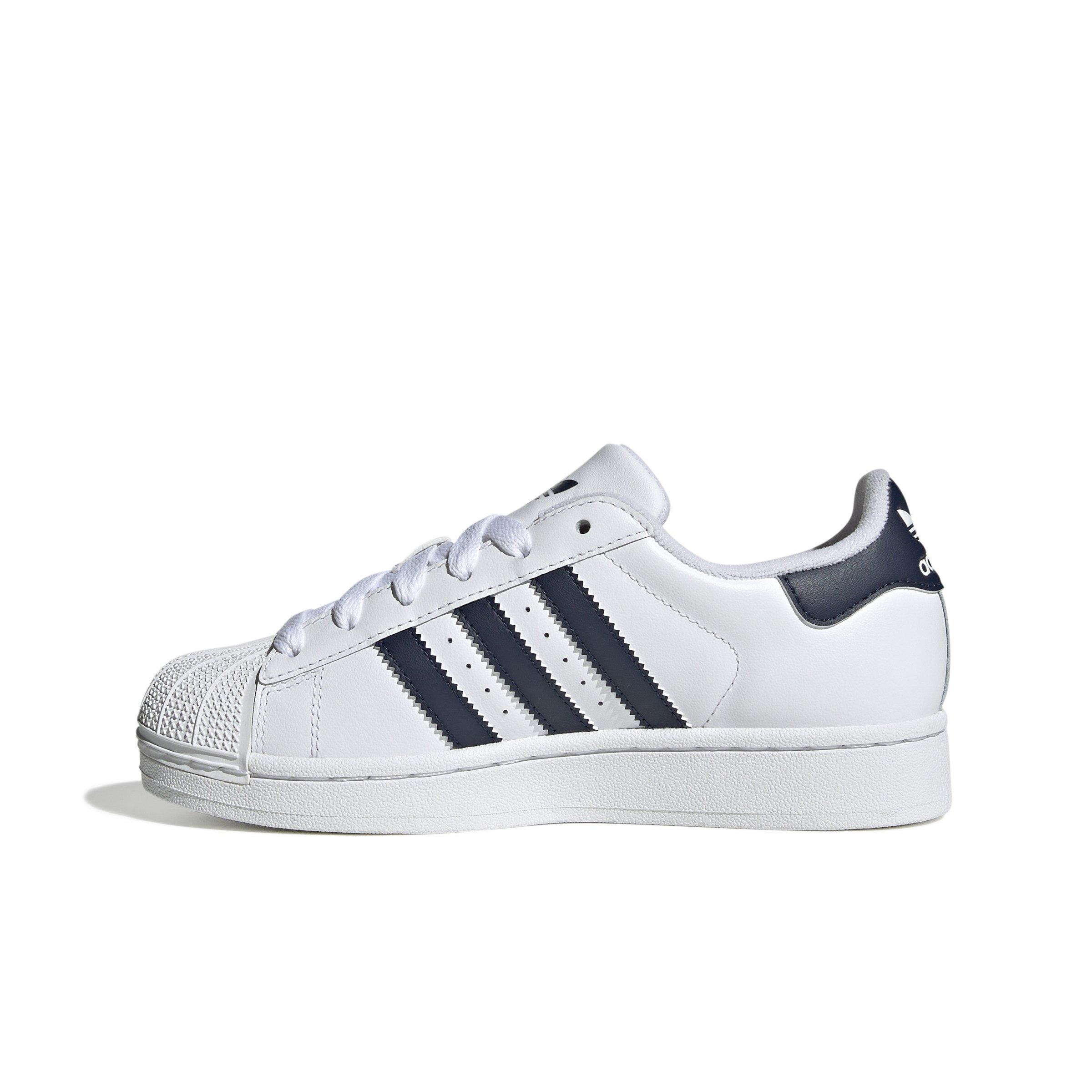 adidas Originals Superstar II "Ftwr White/Collegiate Navy/Collegiate Navy" Grade School Boys' Shoe - WHITE/NAVY/NAVY Thumbnail View 2