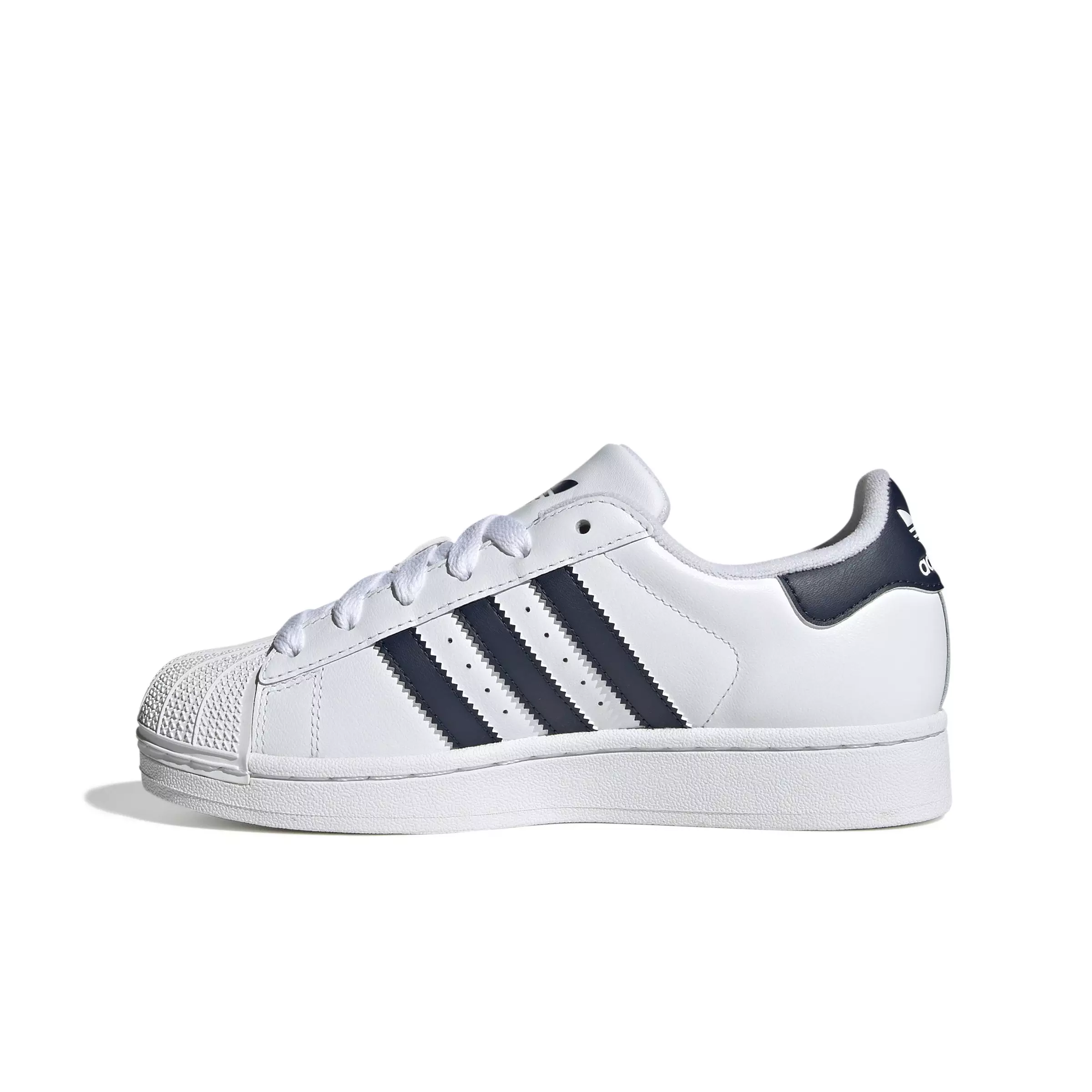 adidas Originals Superstar II "Ftwr White/Collegiate Navy/Collegiate Navy" Grade School Boys' Shoe - WHITE/NAVY/NAVY