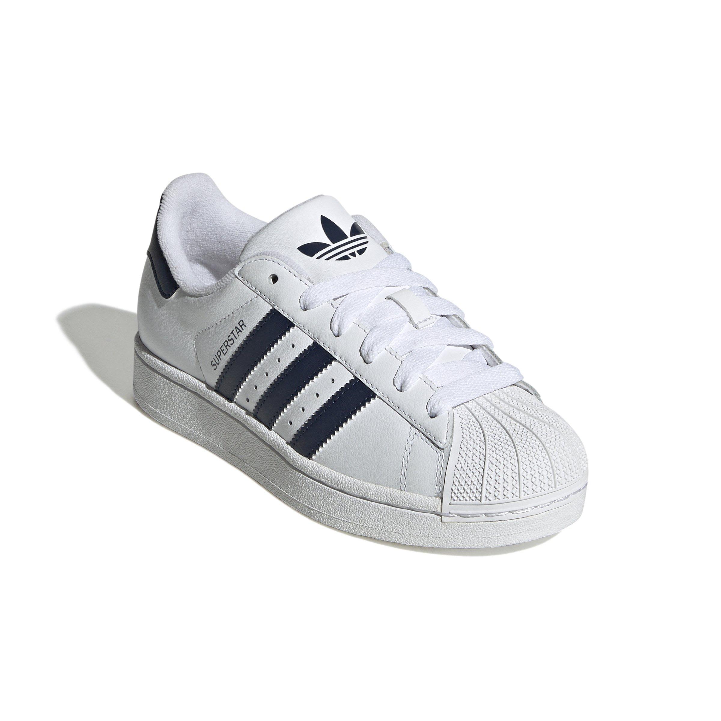 adidas Originals Superstar II "Ftwr White/Collegiate Navy/Collegiate Navy" Grade School Boys' Shoe - WHITE/NAVY/NAVY Thumbnail View 3