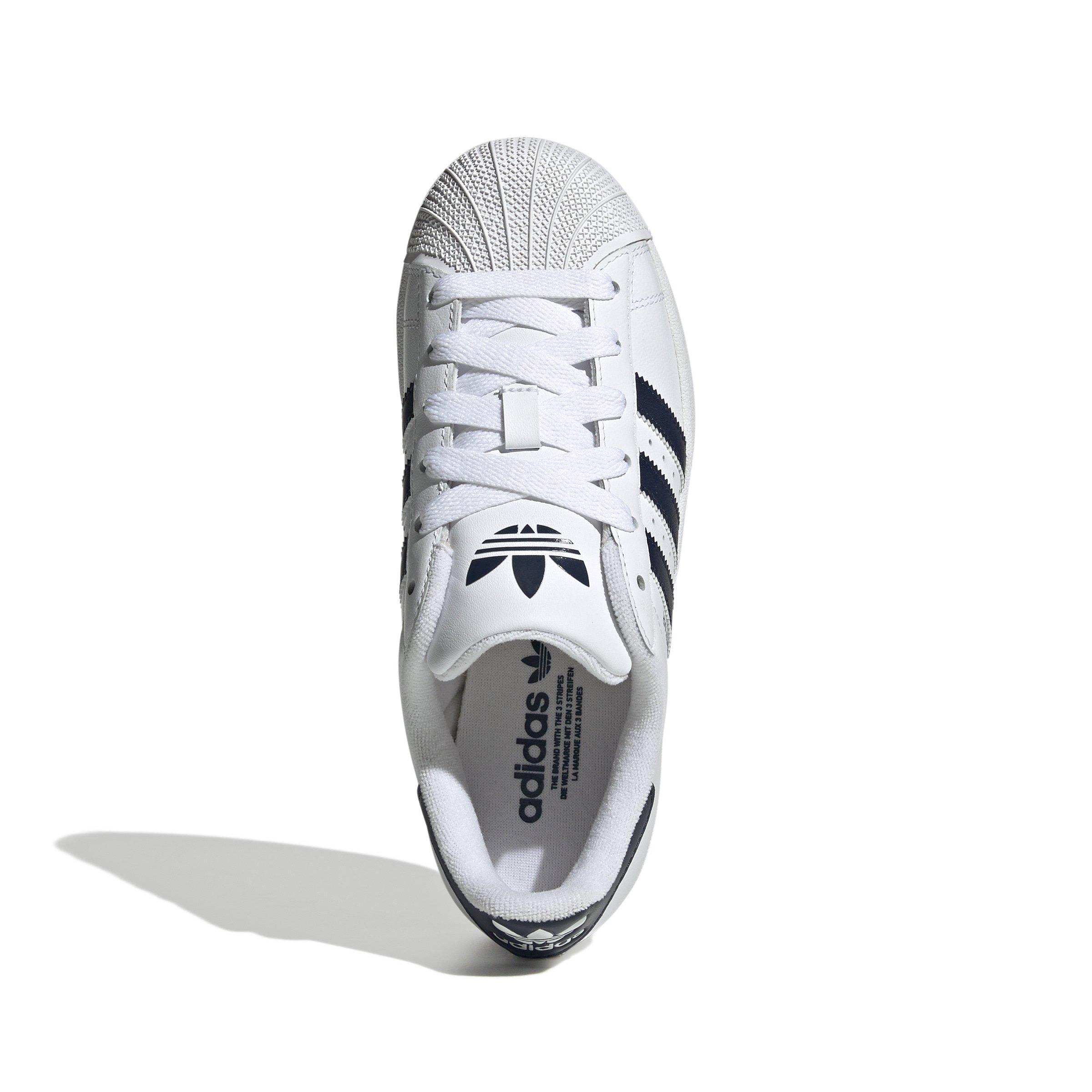 adidas Originals Superstar II "Ftwr White/Collegiate Navy/Collegiate Navy" Grade School Boys' Shoe - WHITE/NAVY/NAVY Thumbnail View 5