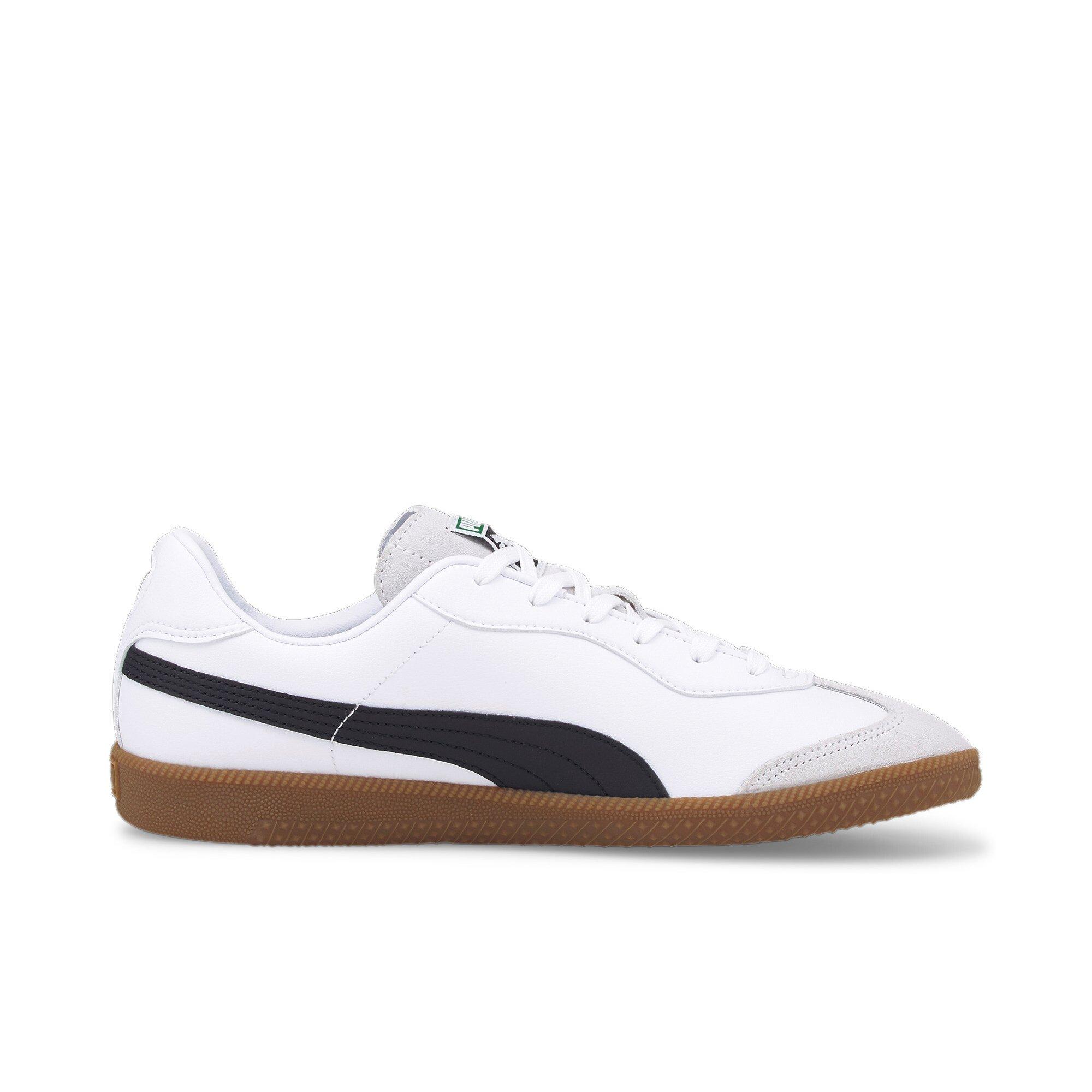 PUMA King 21 IT Indoor Soccer "White/Black" Unisex Soccer Shoe - WHITE/BLACK Thumbnail View 1