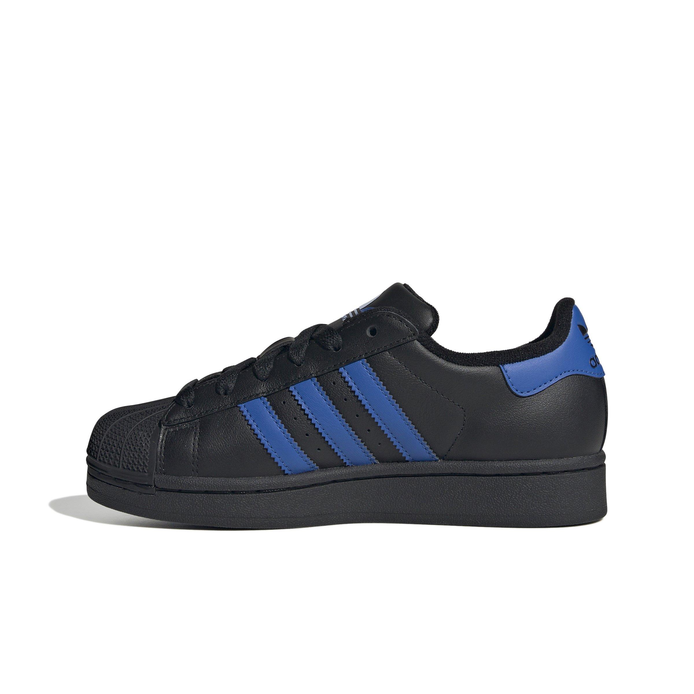 adidas Originals Superstar II "Core Black/Blue/Core Black" Grade School Boys' Shoe - BLACK/BLUE/BLACK Thumbnail View 2