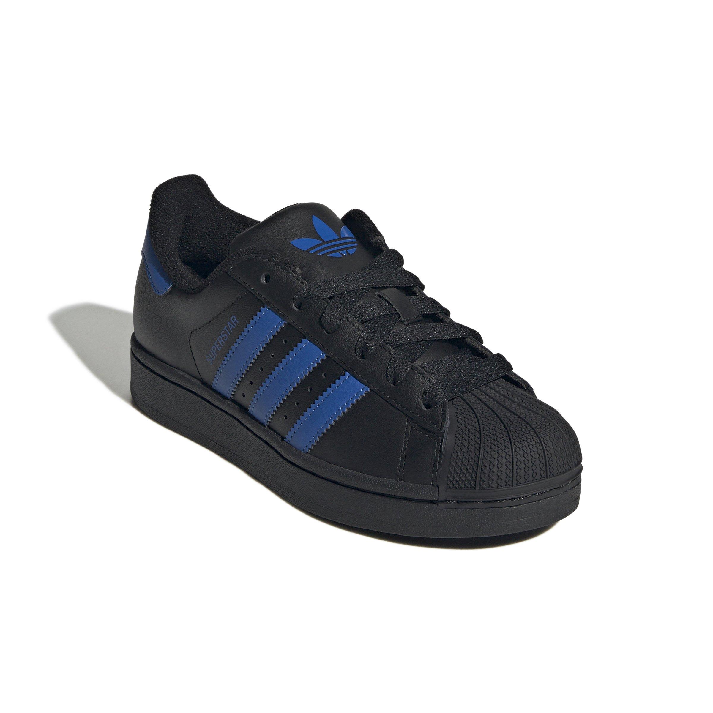 adidas Originals Superstar II "Core Black/Blue/Core Black" Grade School Boys' Shoe - BLACK/BLUE/BLACK Thumbnail View 3