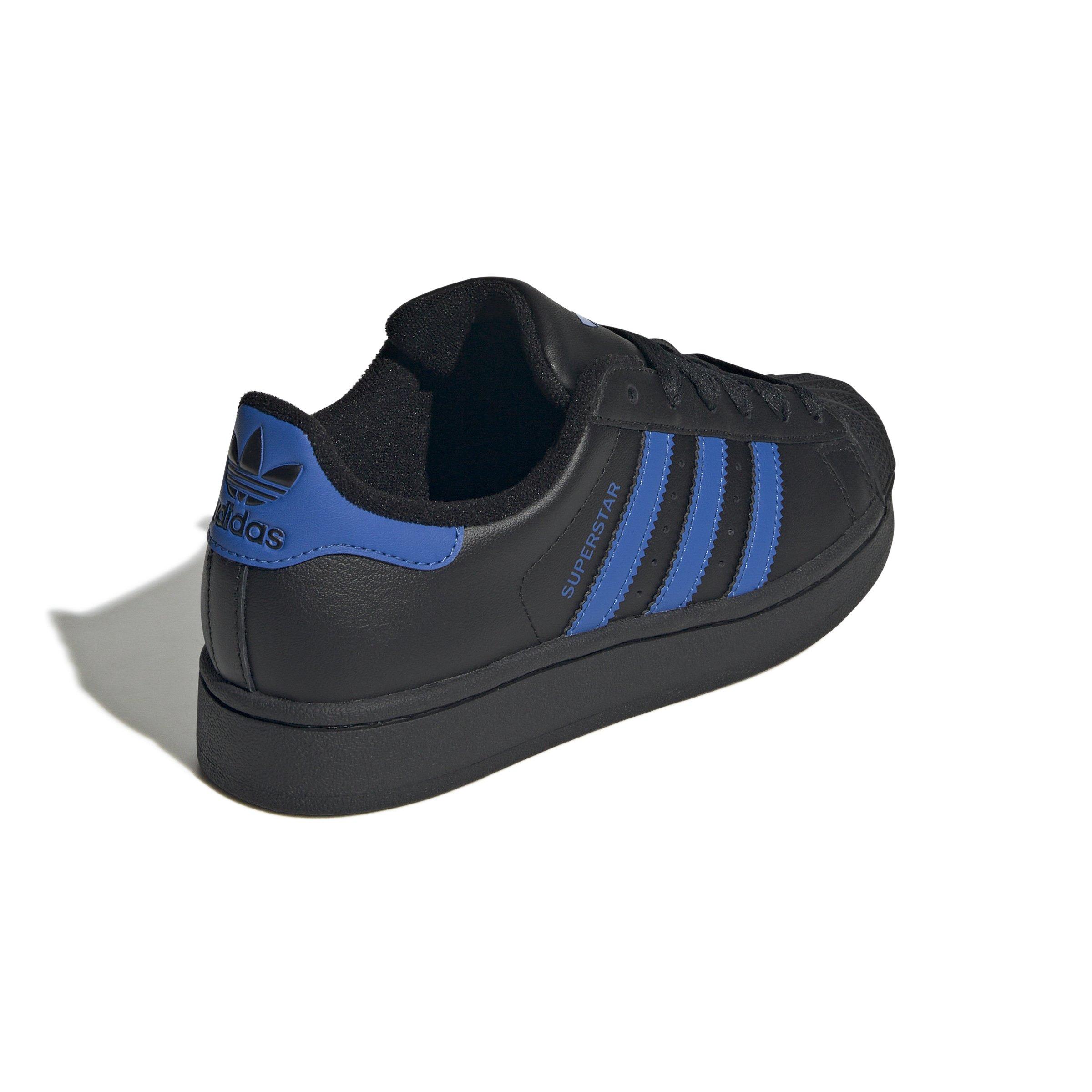 adidas Originals Superstar II "Core Black/Blue/Core Black" Grade School Boys' Shoe - BLACK/BLUE/BLACK Thumbnail View 4