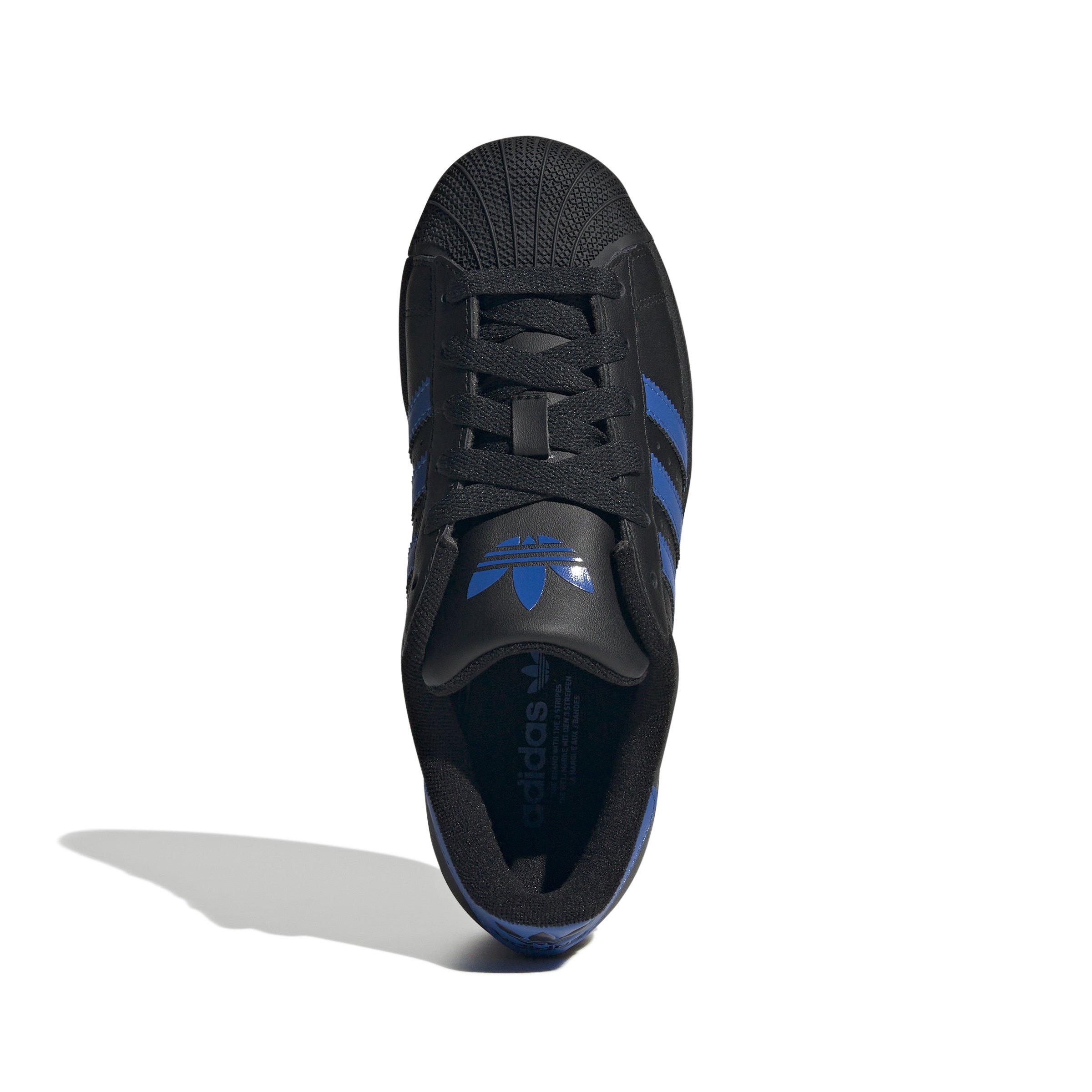 adidas Originals Superstar II "Core Black/Blue/Core Black" Grade School Boys' Shoe - BLACK/BLUE/BLACK Thumbnail View 5