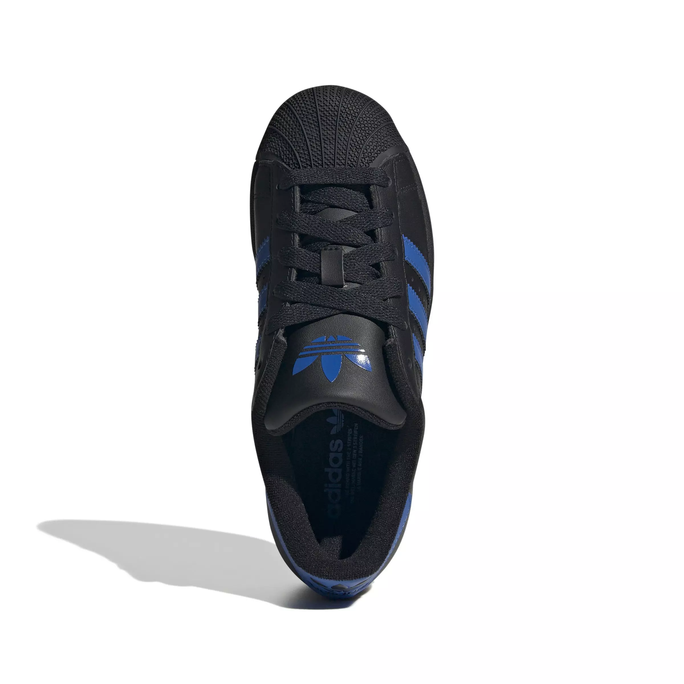 adidas Originals Superstar II "Core Black/Blue/Core Black" Grade School Boys' Shoe - BLACK/BLUE/BLACK