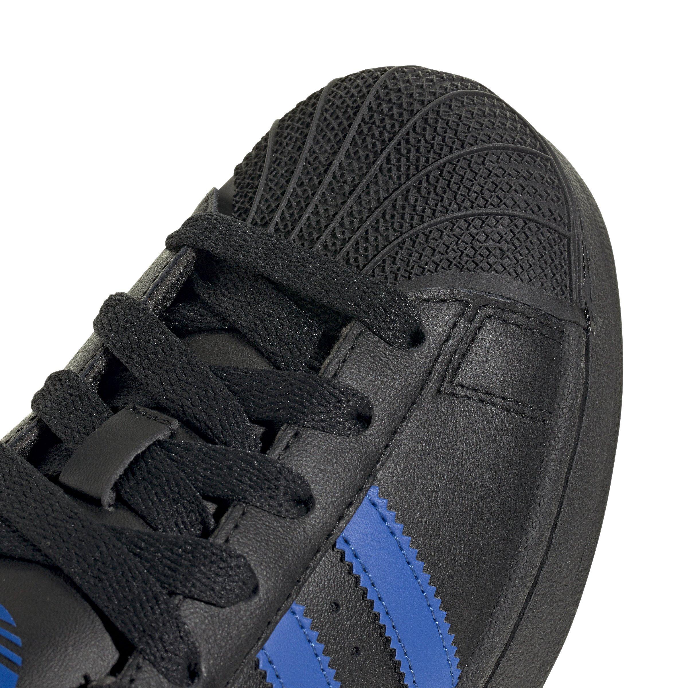 adidas Originals Superstar II "Core Black/Blue/Core Black" Grade School Boys' Shoe - BLACK/BLUE/BLACK Thumbnail View 7