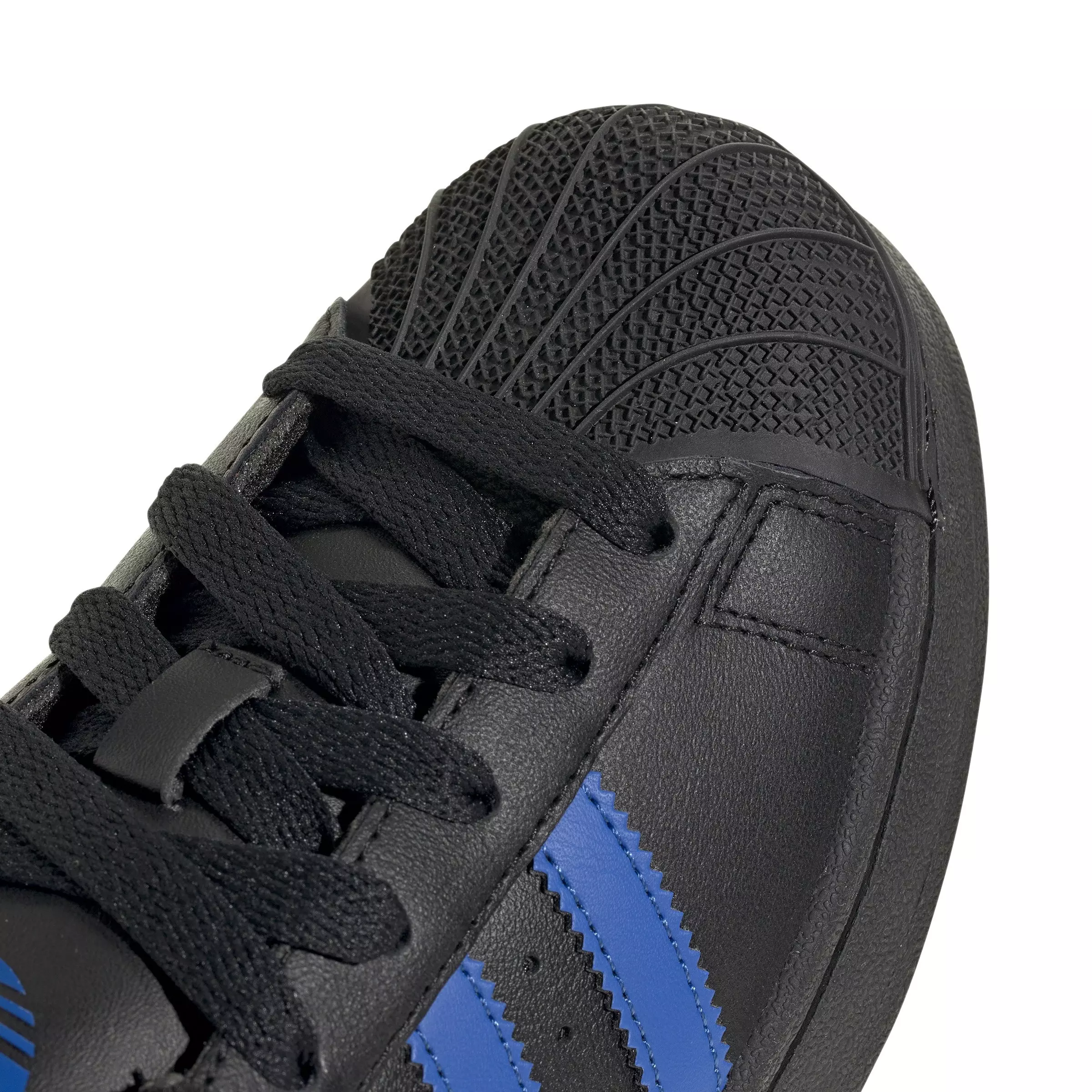 adidas Originals Superstar II "Core Black/Blue/Core Black" Grade School Boys' Shoe - BLACK/BLUE/BLACK