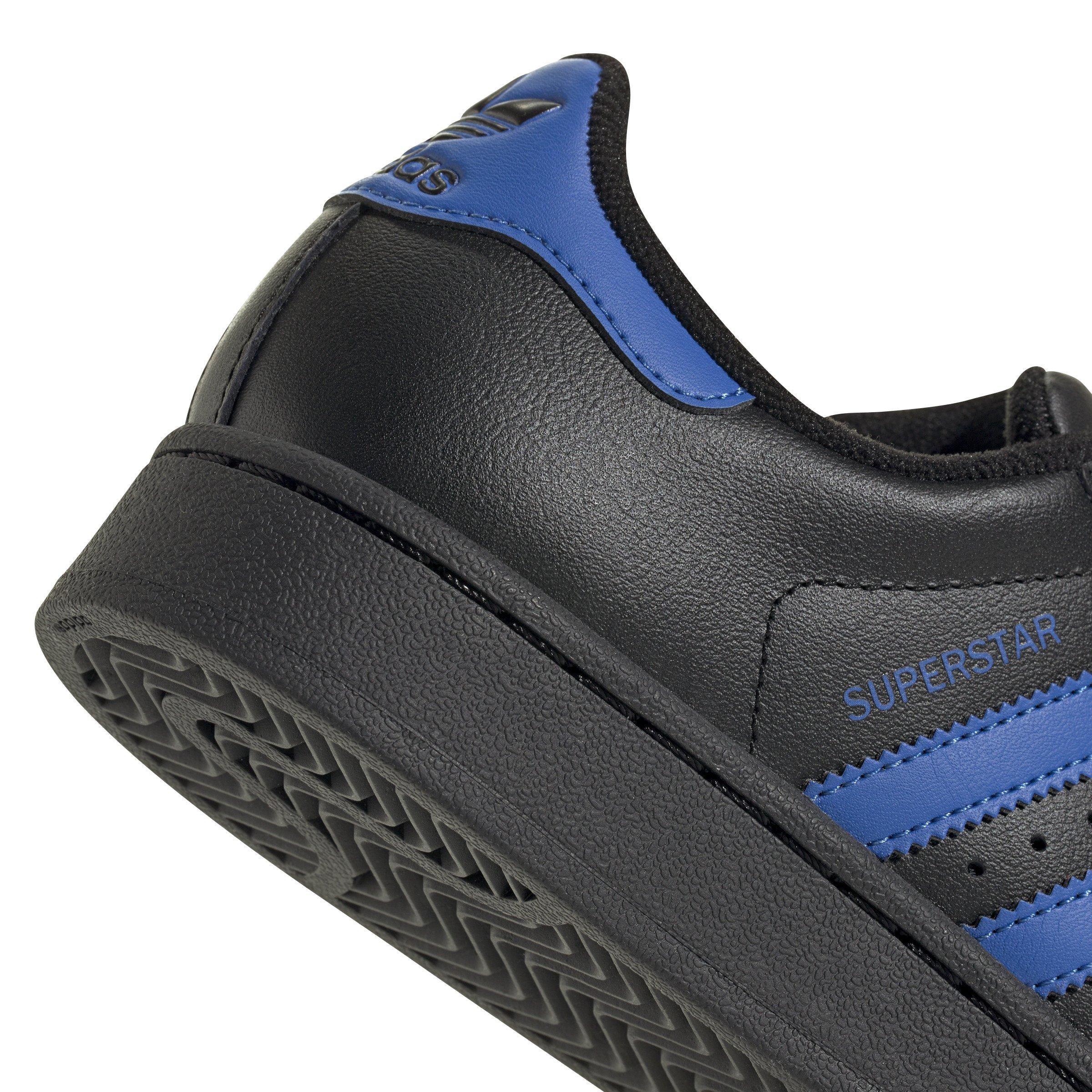 adidas Originals Superstar II "Core Black/Blue/Core Black" Grade School Boys' Shoe - BLACK/BLUE/BLACK Thumbnail View 8