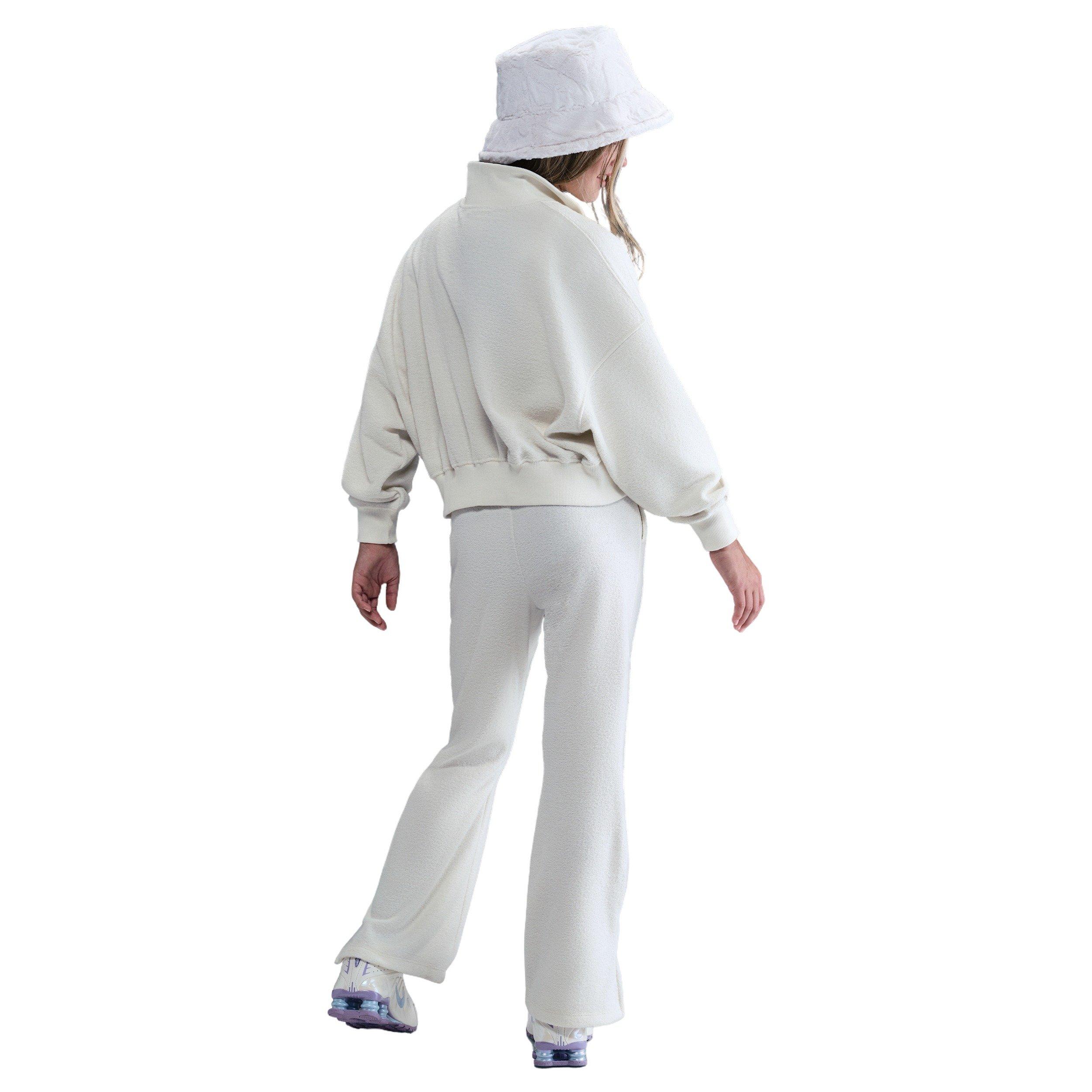 Nike Big Girls' Sportswear Long-Sleeve Fleece Cozy Top 2 - Pearl - PEARL Thumbnail View 5