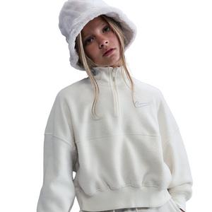 Nike Big Girls' Sportswear Long-Sleeve Fleece Cozy Top 2 -Pearl