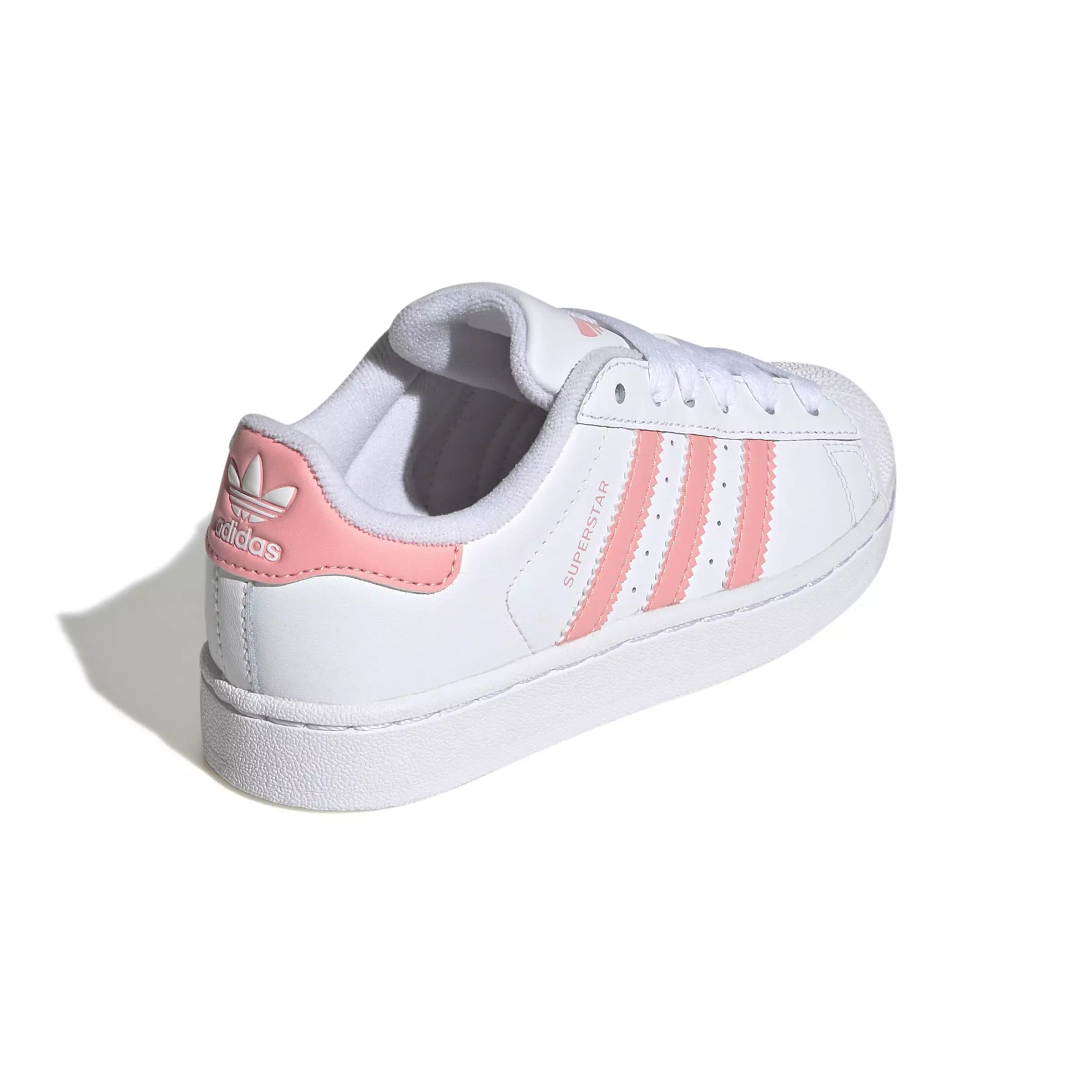 adidas Originals Superstar II "Ftwr White/Semi Pink Spark/Ftwr White" Preschool Boys' Shoe - WHITE/PINK/WHITE