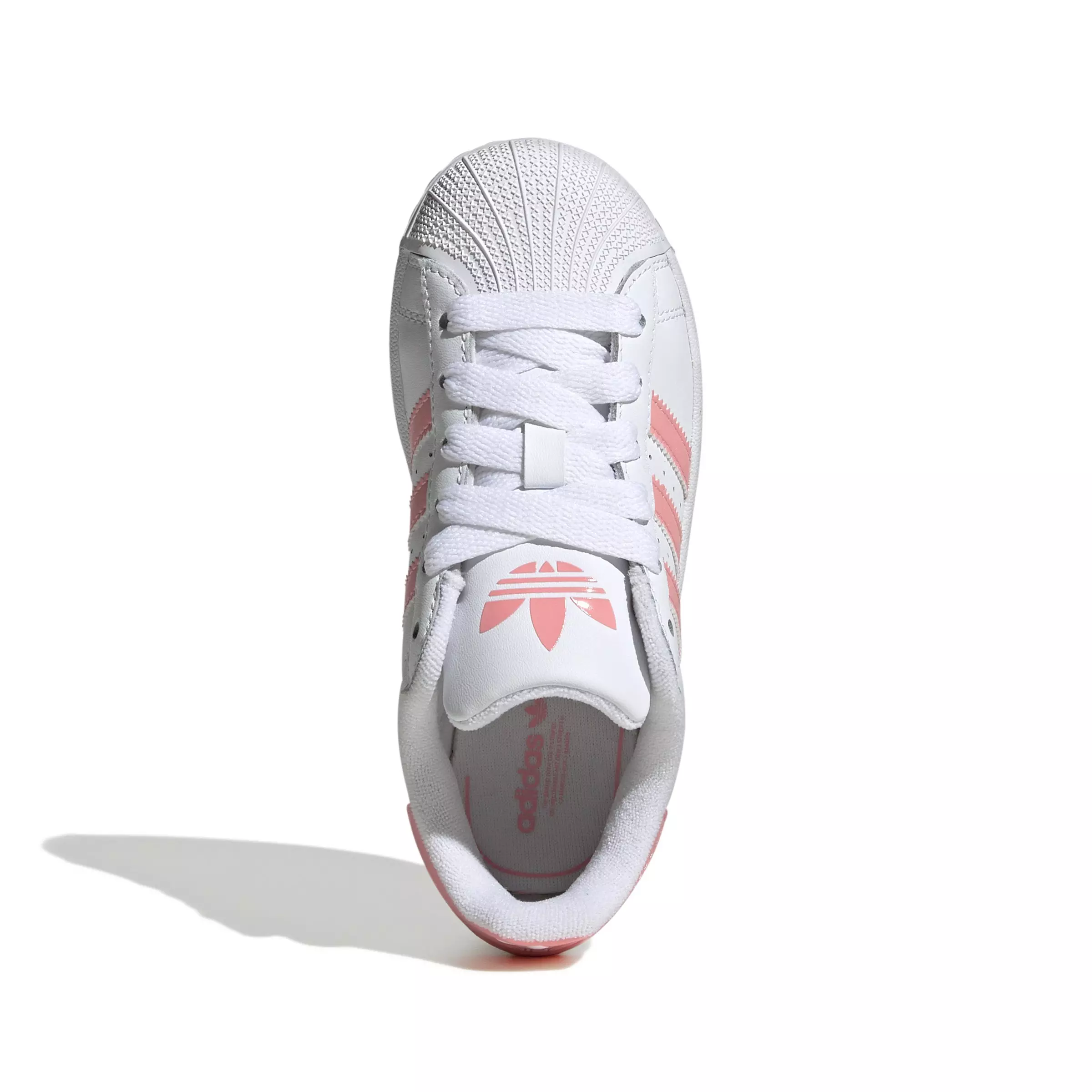 adidas Originals Superstar II "Ftwr White/Semi Pink Spark/Ftwr White" Preschool Boys' Shoe - WHITE/PINK/WHITE
