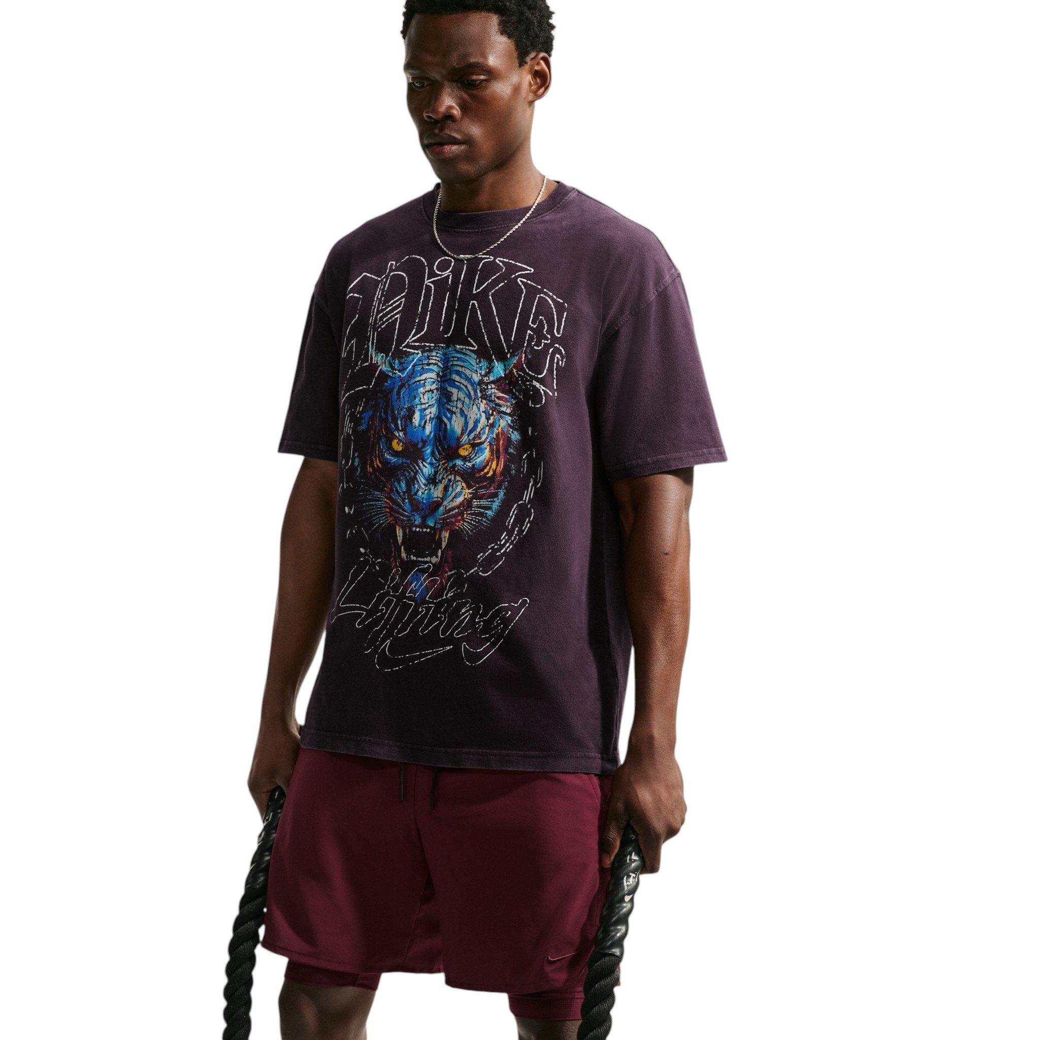 Nike Men's Tiger Lifting T-Shirt - RED Thumbnail View 3