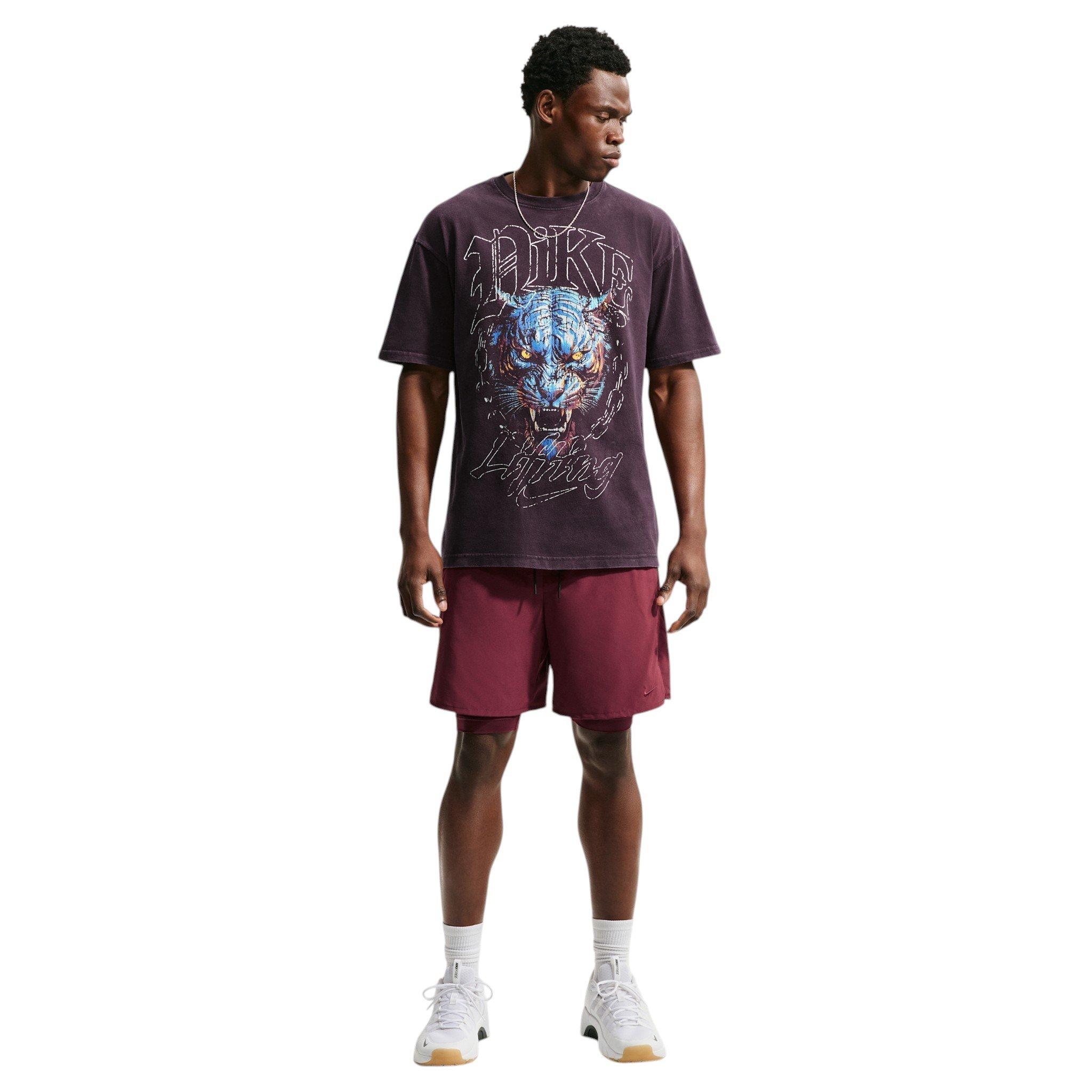 Nike Men's Tiger Lifting T-Shirt - RED Thumbnail View 4