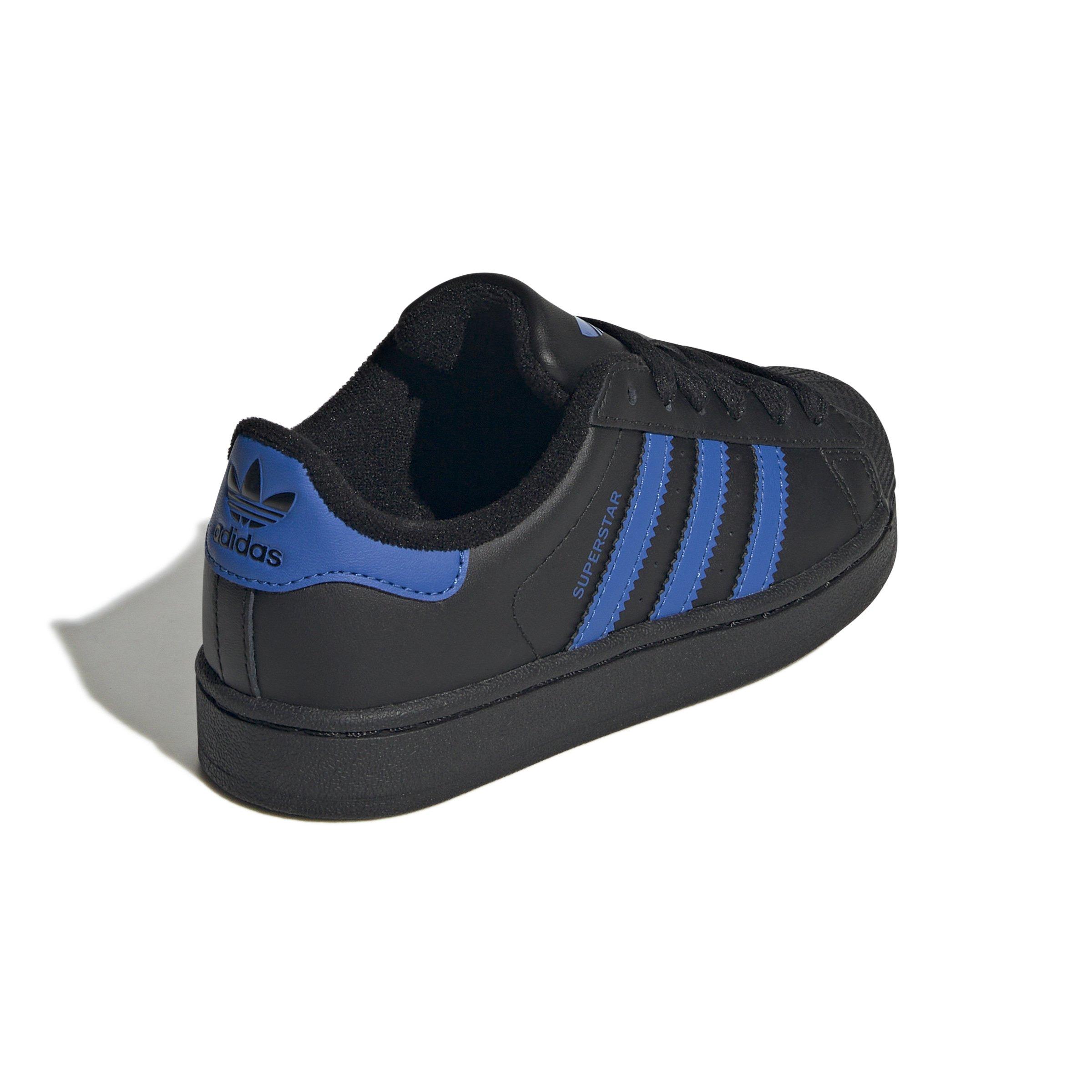 adidas Originals Superstar II "Core Black/Blue/Core Black" Preschool Boys' Shoe - BLACK/BLUE/BLACK Thumbnail View 4