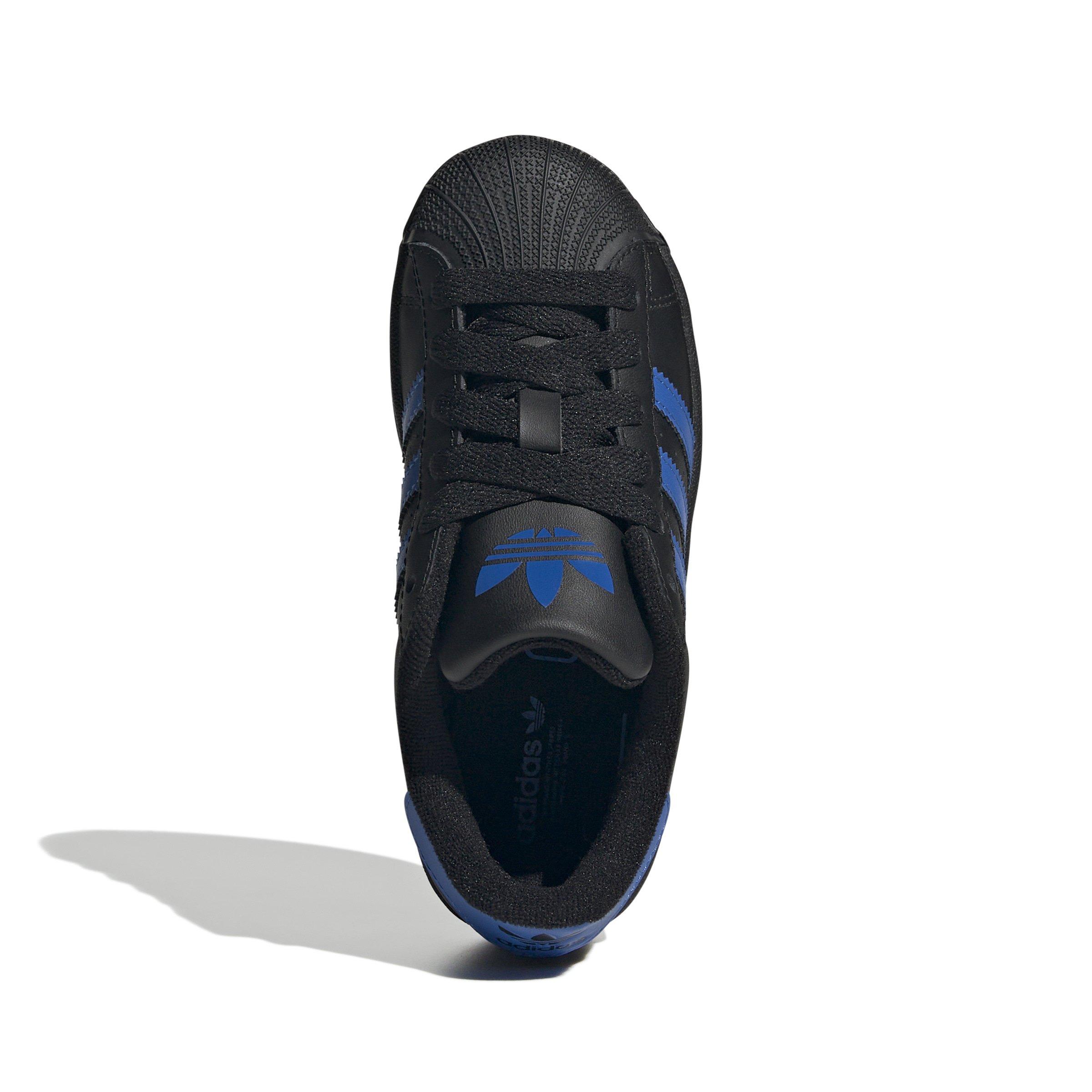 adidas Originals Superstar II "Core Black/Blue/Core Black" Preschool Boys' Shoe - BLACK/BLUE/BLACK Thumbnail View 5