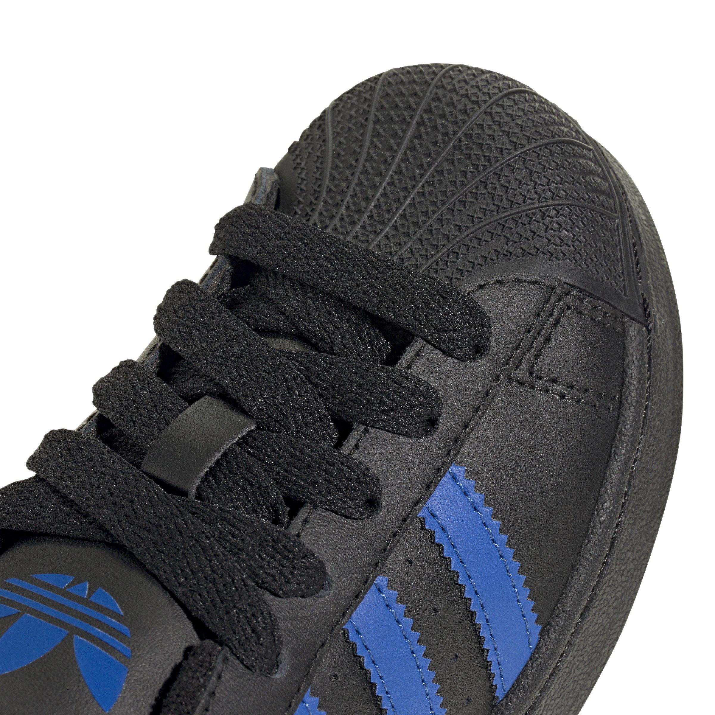 adidas Originals Superstar II "Core Black/Blue/Core Black" Preschool Boys' Shoe - BLACK/BLUE/BLACK Thumbnail View 7