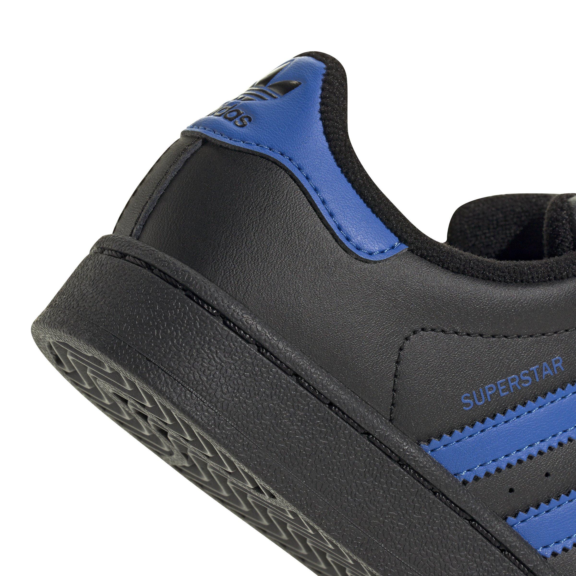 adidas Originals Superstar II "Core Black/Blue/Core Black" Preschool Boys' Shoe - BLACK/BLUE/BLACK Thumbnail View 8