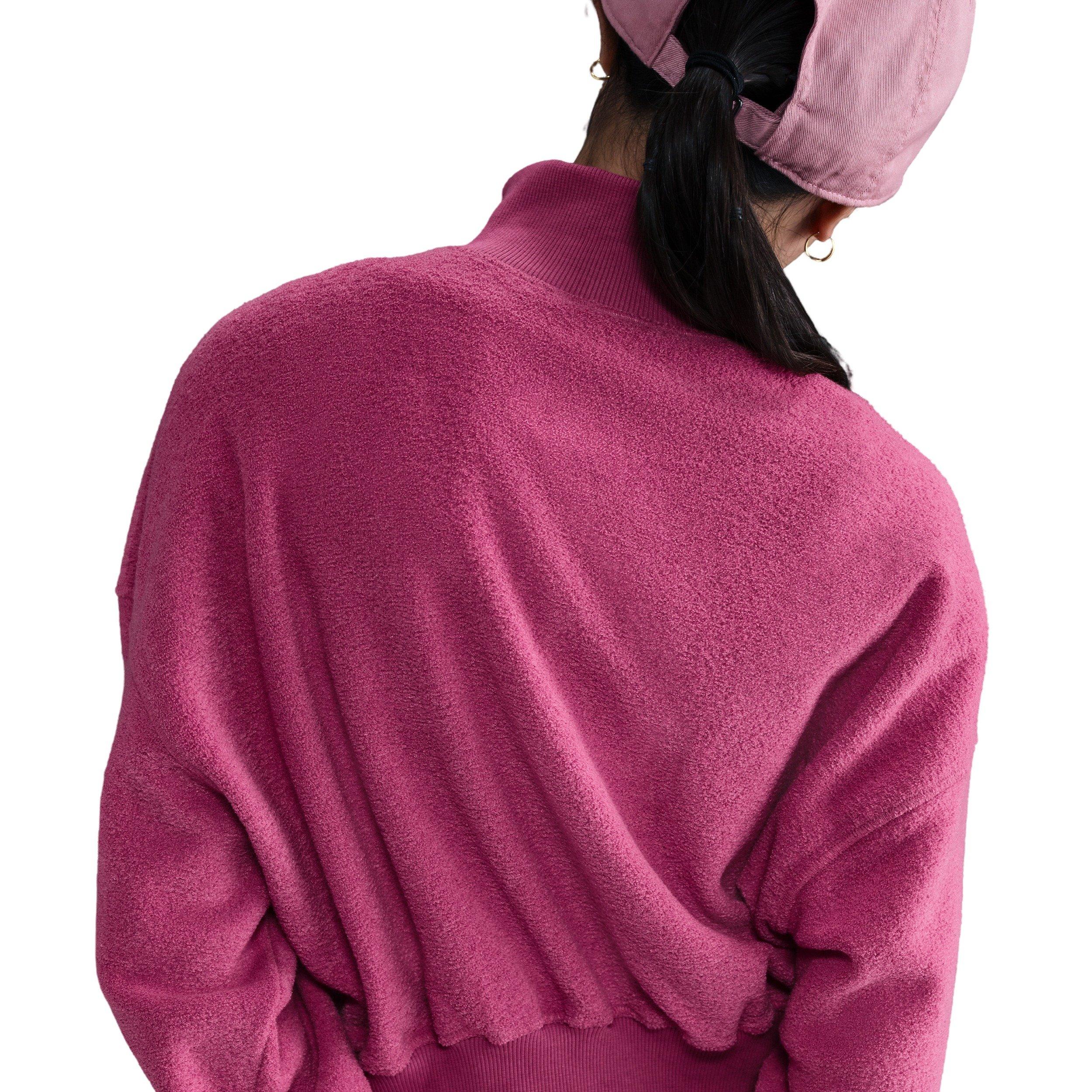 Nike Sportswear Long-Sleeve Fleece Cozy Big Girls' Beet Purple Top 2