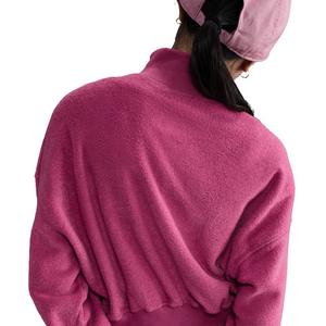Nike Big Girls' Sportswear Long-Sleeve Fleece Cozy Top 2 -Beet Purple