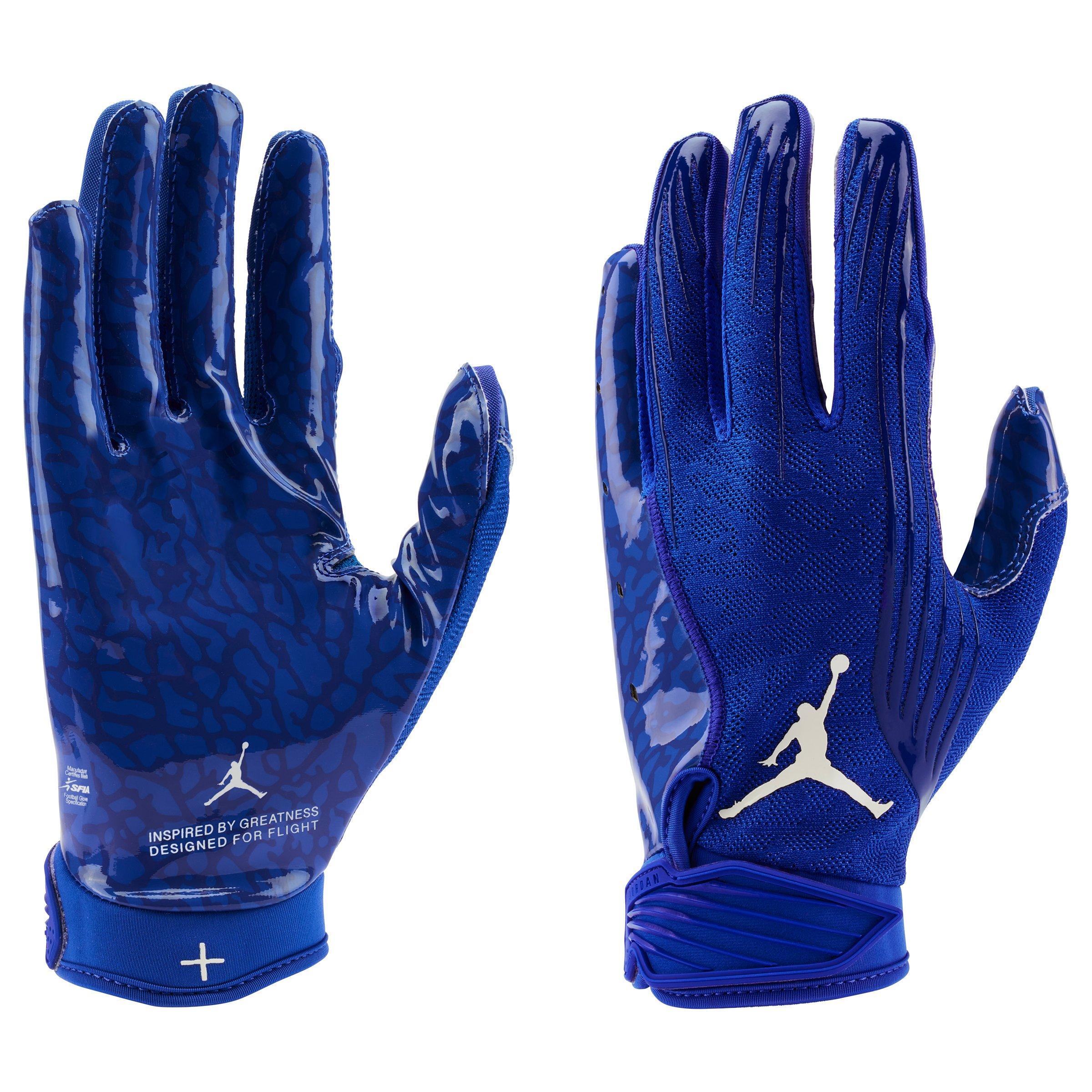 Jordan Fly Lock Adult Football Glove - ROYAL/WHITE Thumbnail View 3