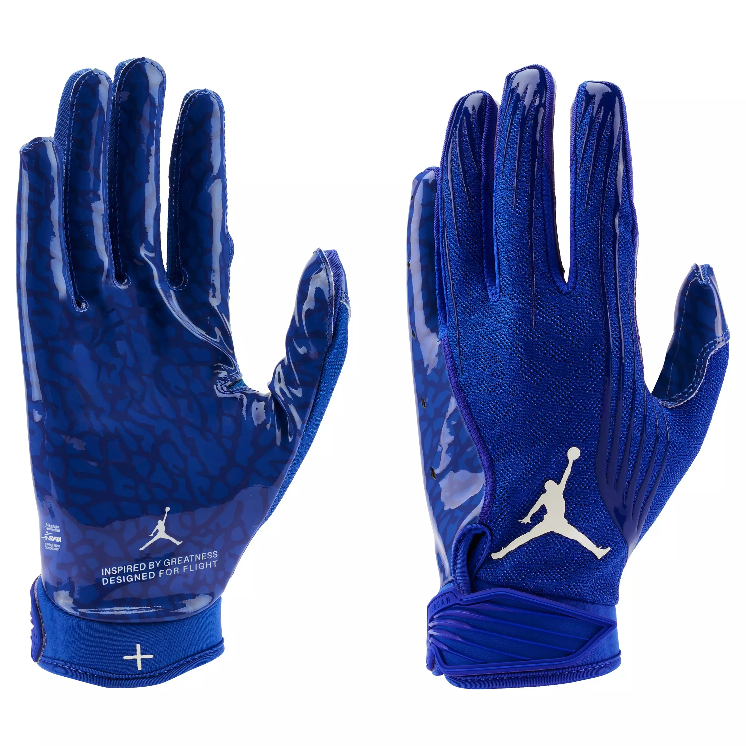 Jordan Fly Lock Adult Football Glove - ROYAL/WHITE