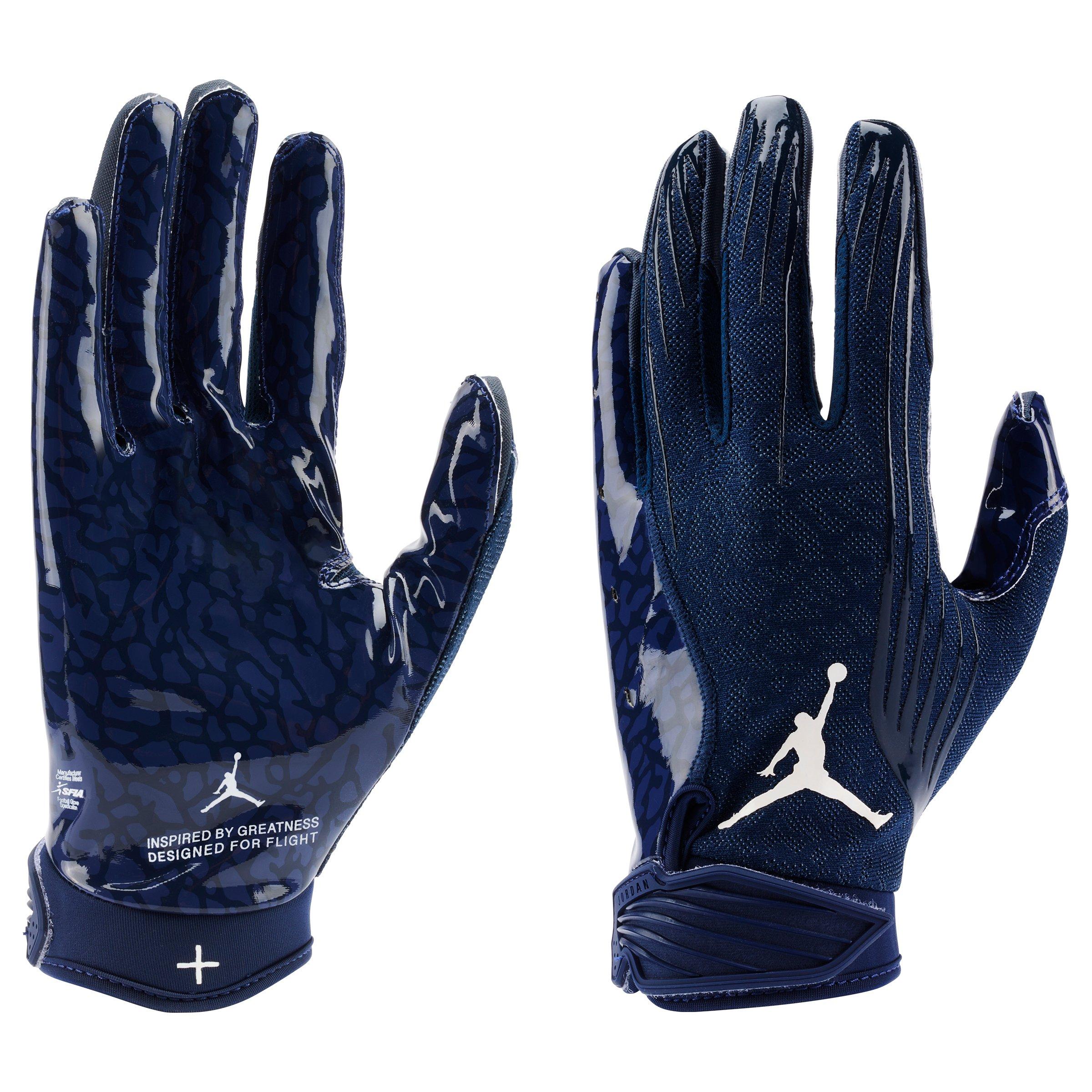 Jordan Fly Lock Adult Football Glove - NAVY/WHITE Thumbnail View 3