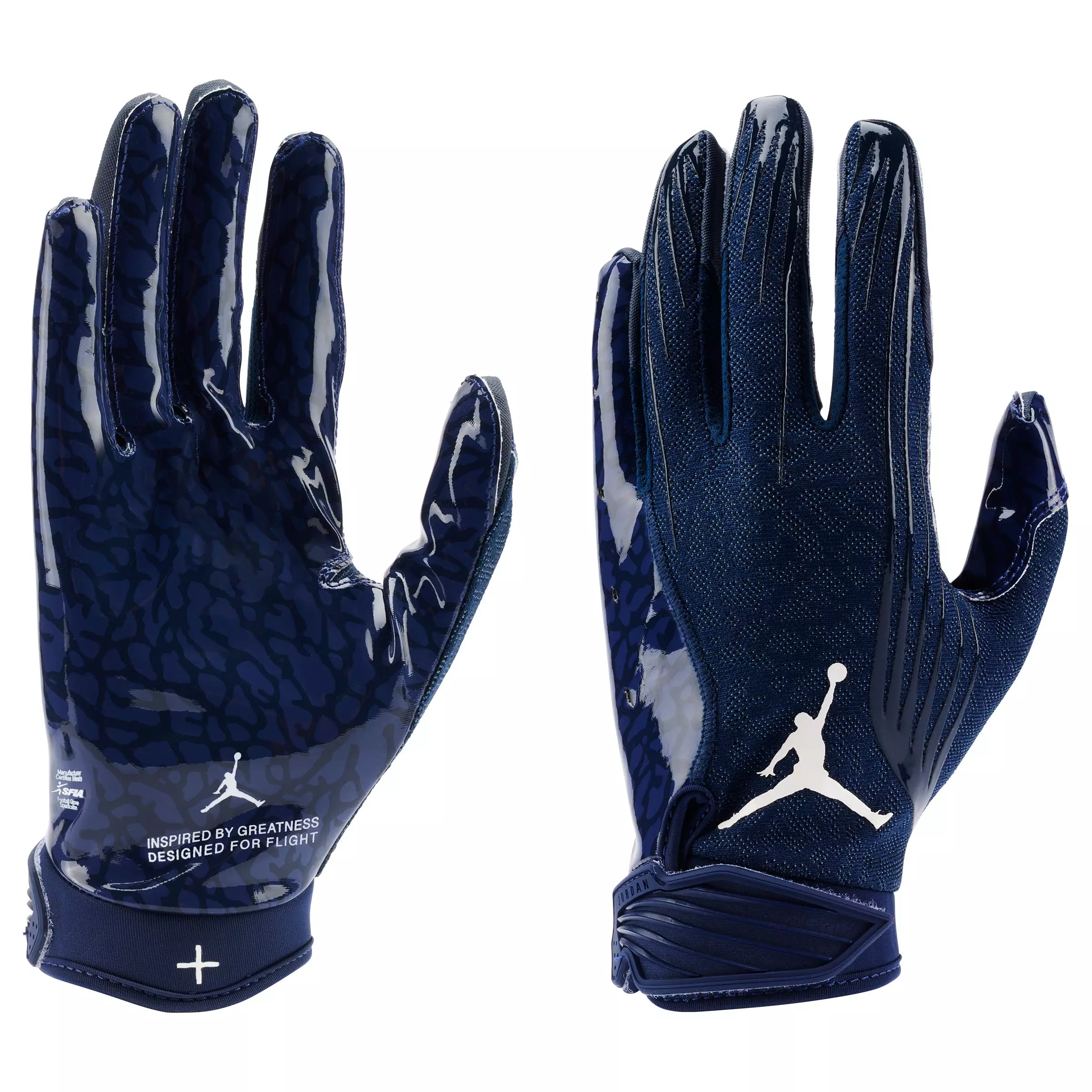 Jordan Fly Lock Adult Football Glove - NAVY/WHITE