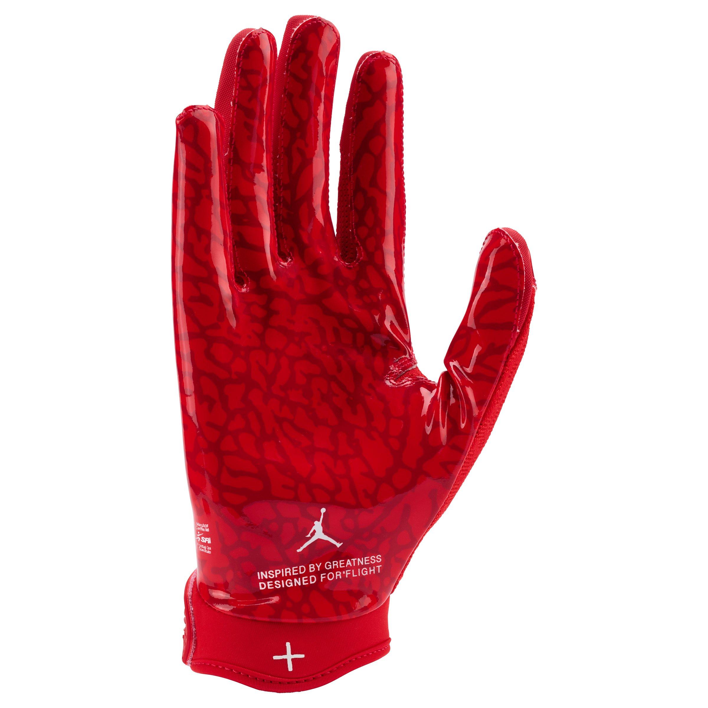 Jordan Fly Lock Adult Football Glove - RED/WHITE Thumbnail View 2