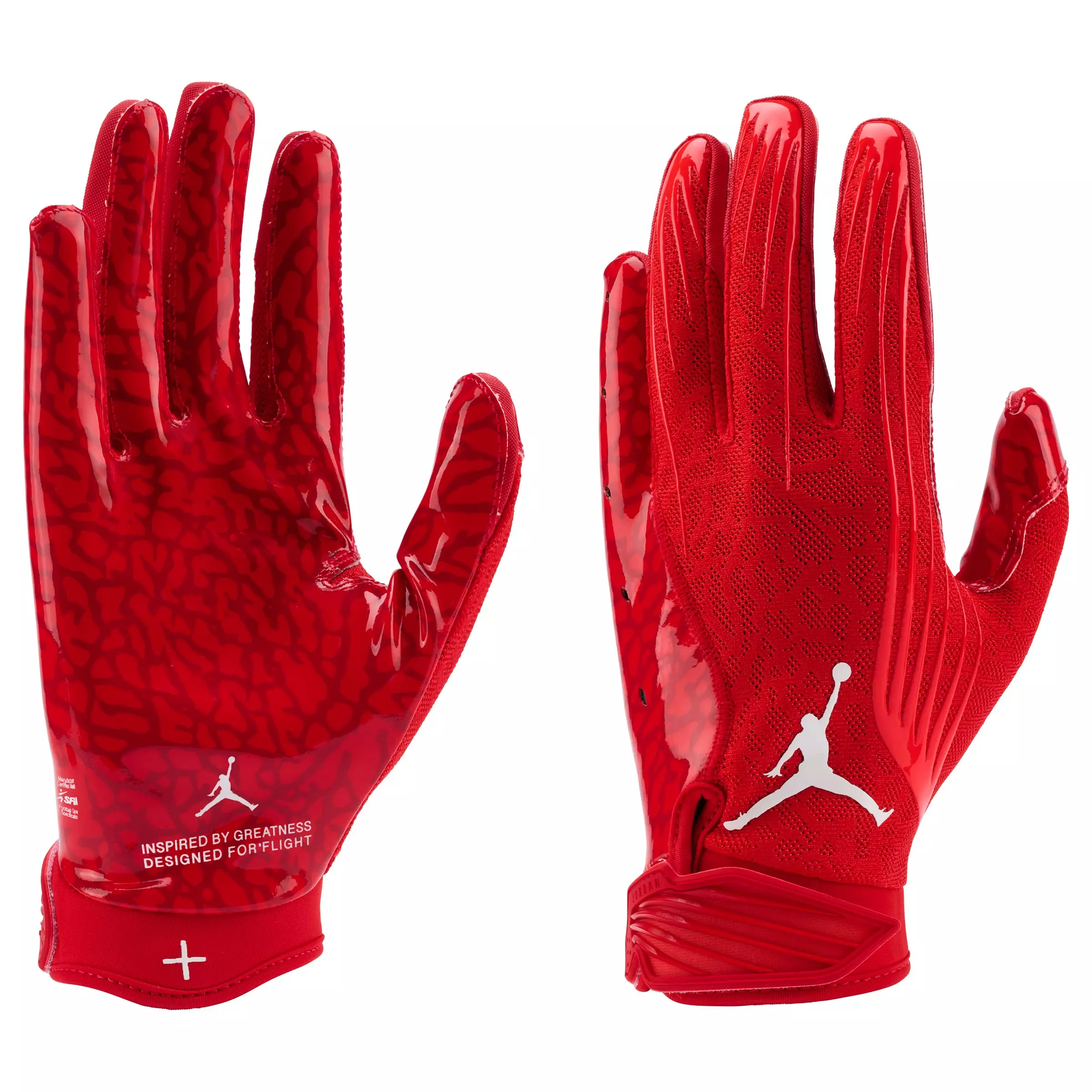 Jordan Fly Lock Adult Football Glove - RED/WHITE