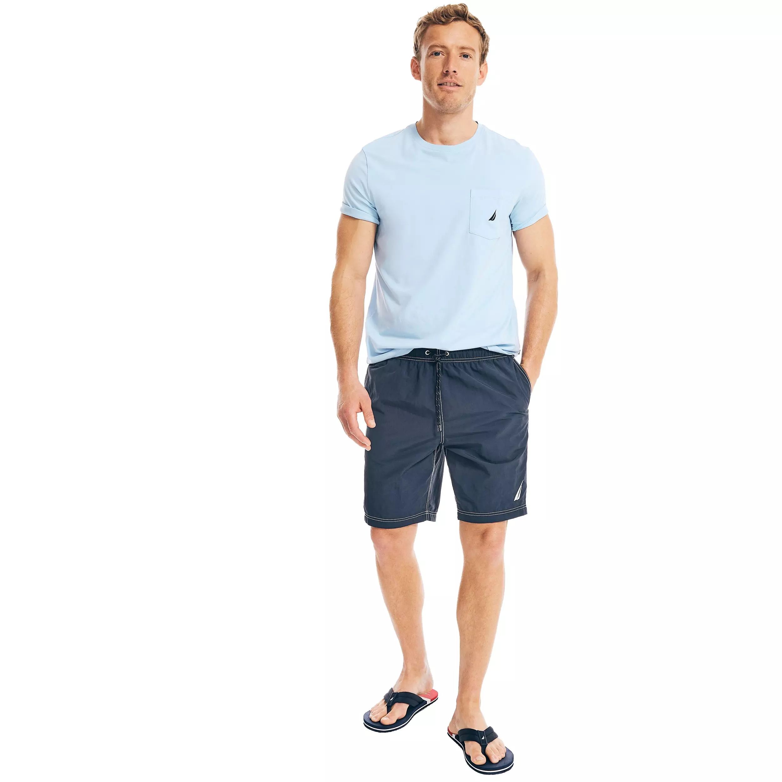 Nautica Men's Solid Swim Shorts - NAVY