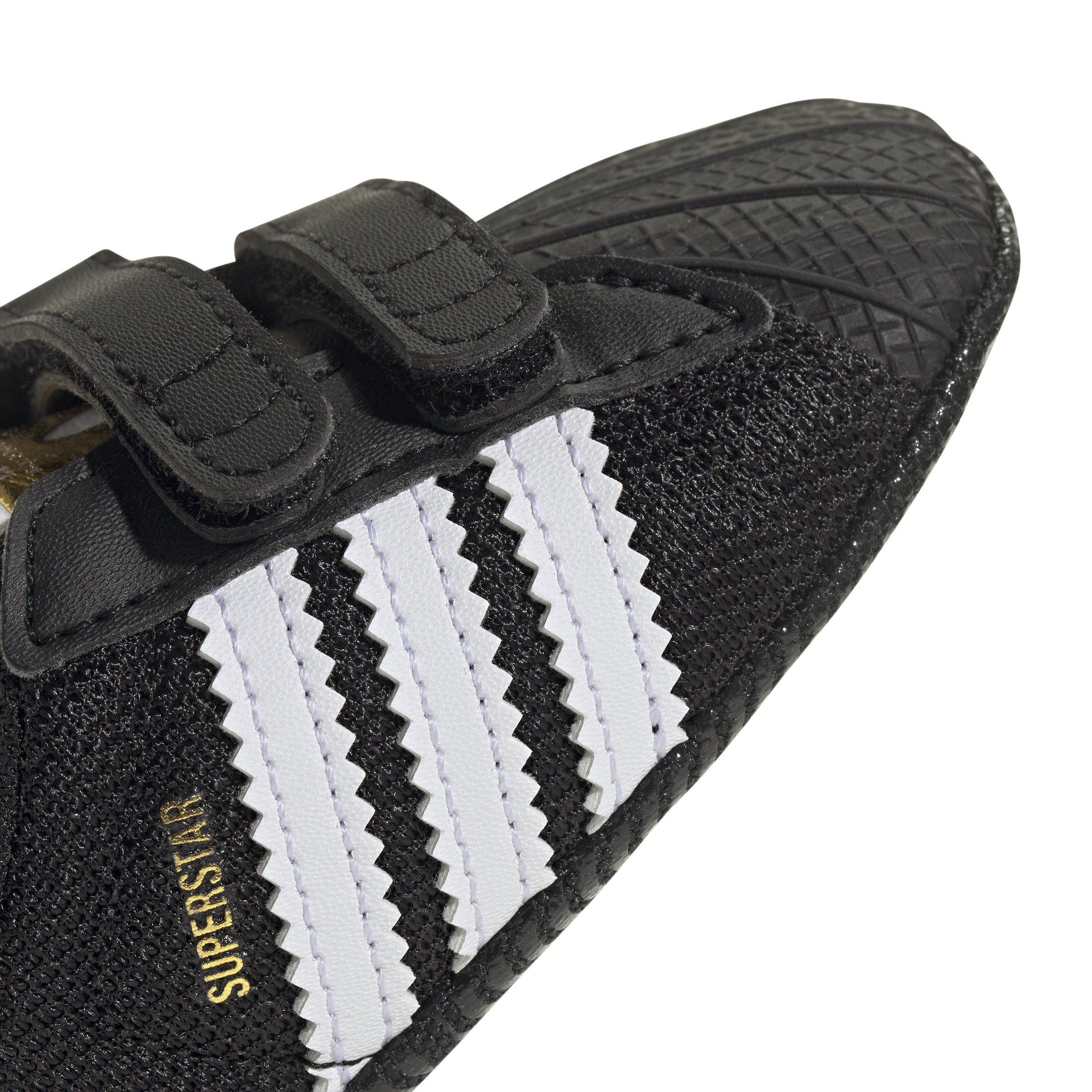 adidas Originals Superstar Infant Boys' "Core Black/Ftwr White/Gold Metallic" Crib Shoe