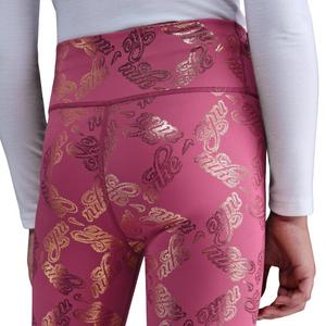 Nike Big Girls' One Dri-FIT Printed Leggings -Beet Purple/Gold