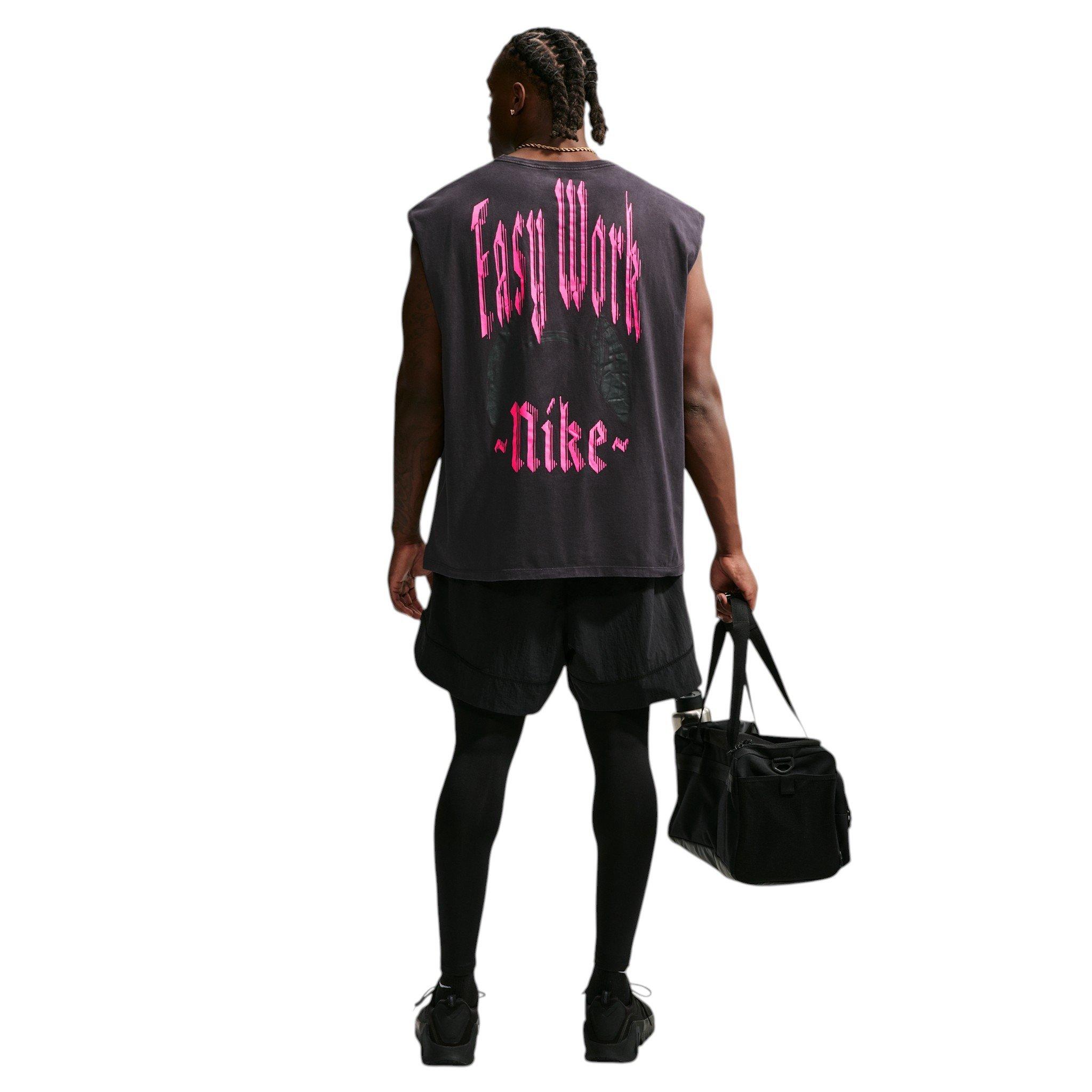 Nike Men's Easy Work Sleeveless T-Shirt - BLACK Thumbnail View 10