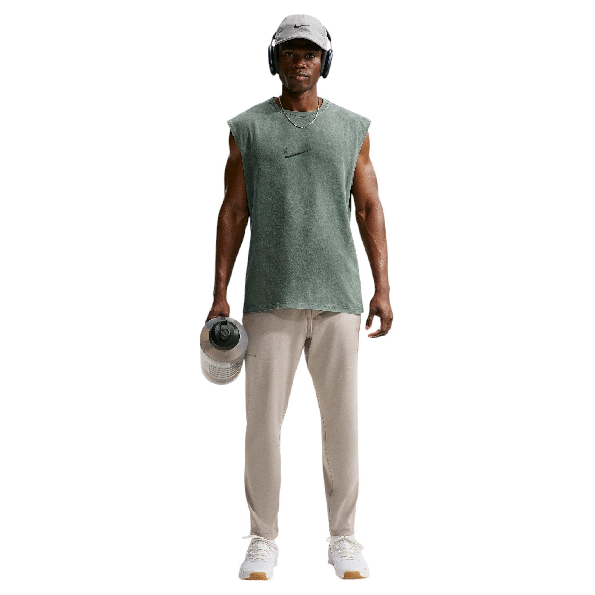 Nike Men's Easy Work Sleeveless T-Shirt - GREEN Thumbnail View 4