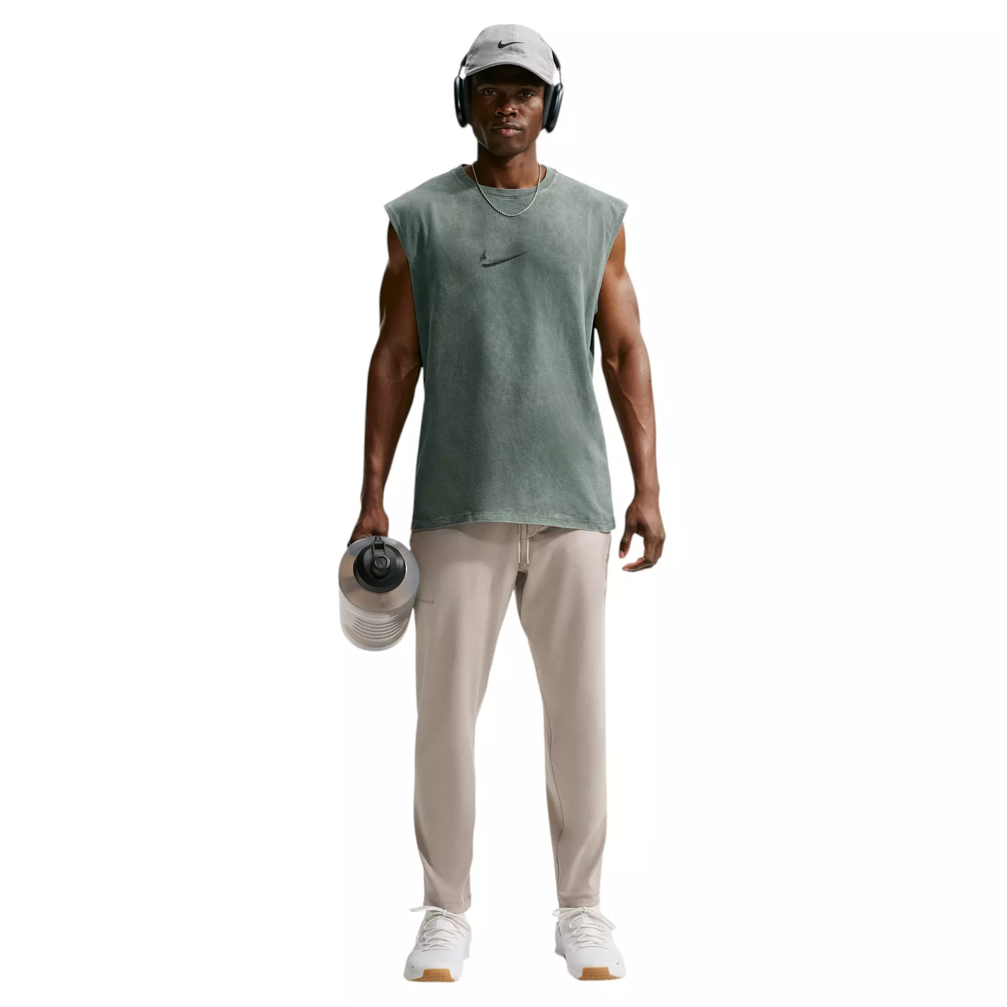 Nike Men's Easy Work Sleeveless T-Shirt - GREEN