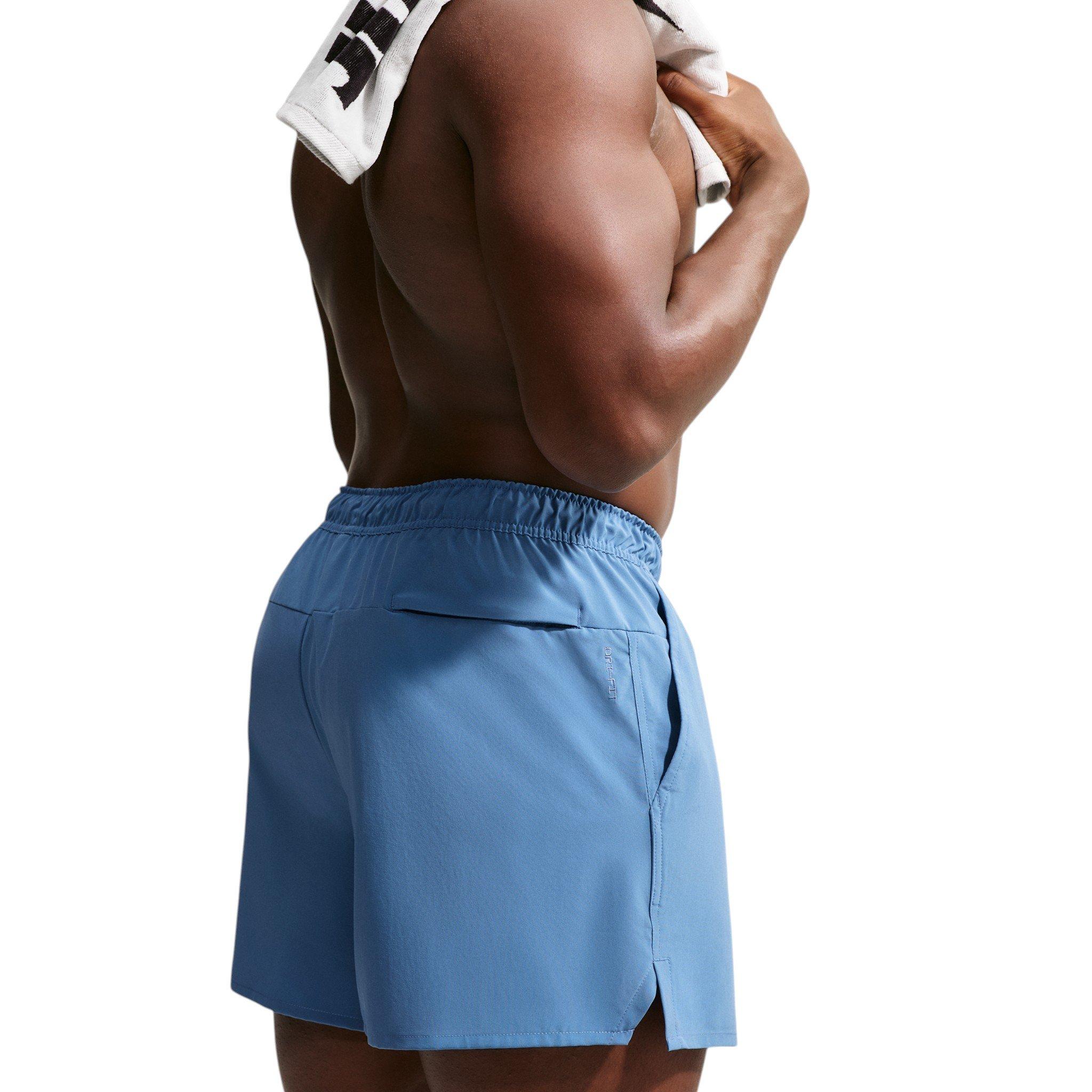 Nike Men's Unlimited Dri-FIT 5" Unlined Versatile Shorts - Indigo Storm/Black/Indigo Storm - STORM/BLACK/STORM Thumbnail View 4
