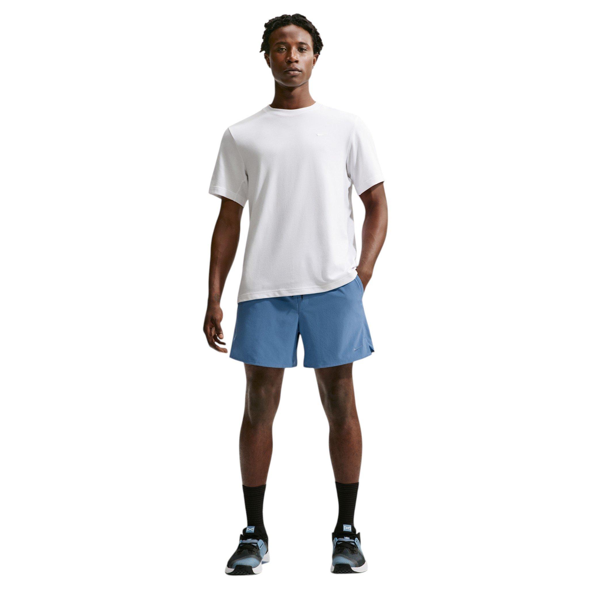 Nike Men's Unlimited Dri-FIT 5" Unlined Versatile Shorts - Indigo Storm/Black/Indigo Storm - STORM/BLACK/STORM Thumbnail View 7