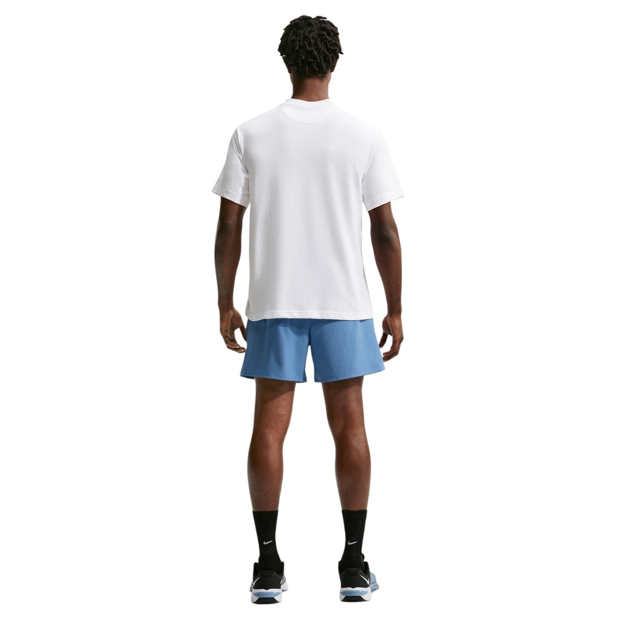 Nike Men's Unlimited Dri-FIT 5" Unlined Versatile Shorts - Indigo Storm/Black/Indigo Storm - STORM/BLACK/STORM Thumbnail View 8