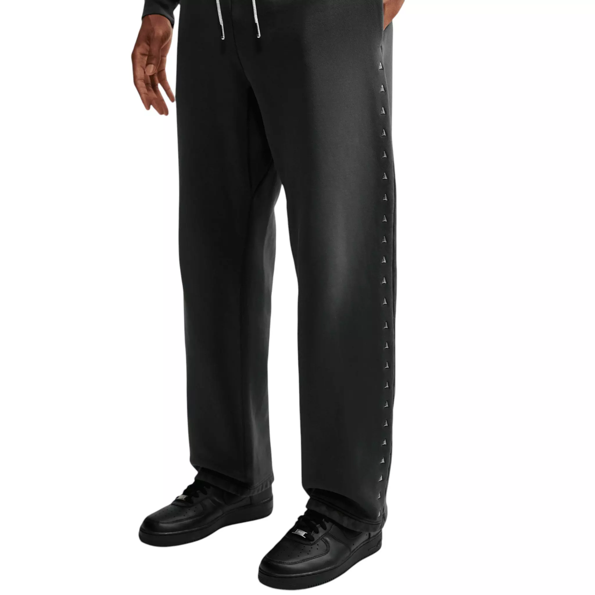 Nike Men's Ja Standard Issue Therma-FIT Fleece Open Hem Basketball Pants - Black Spruce/Ice Silver - SPRUCE/SILVER