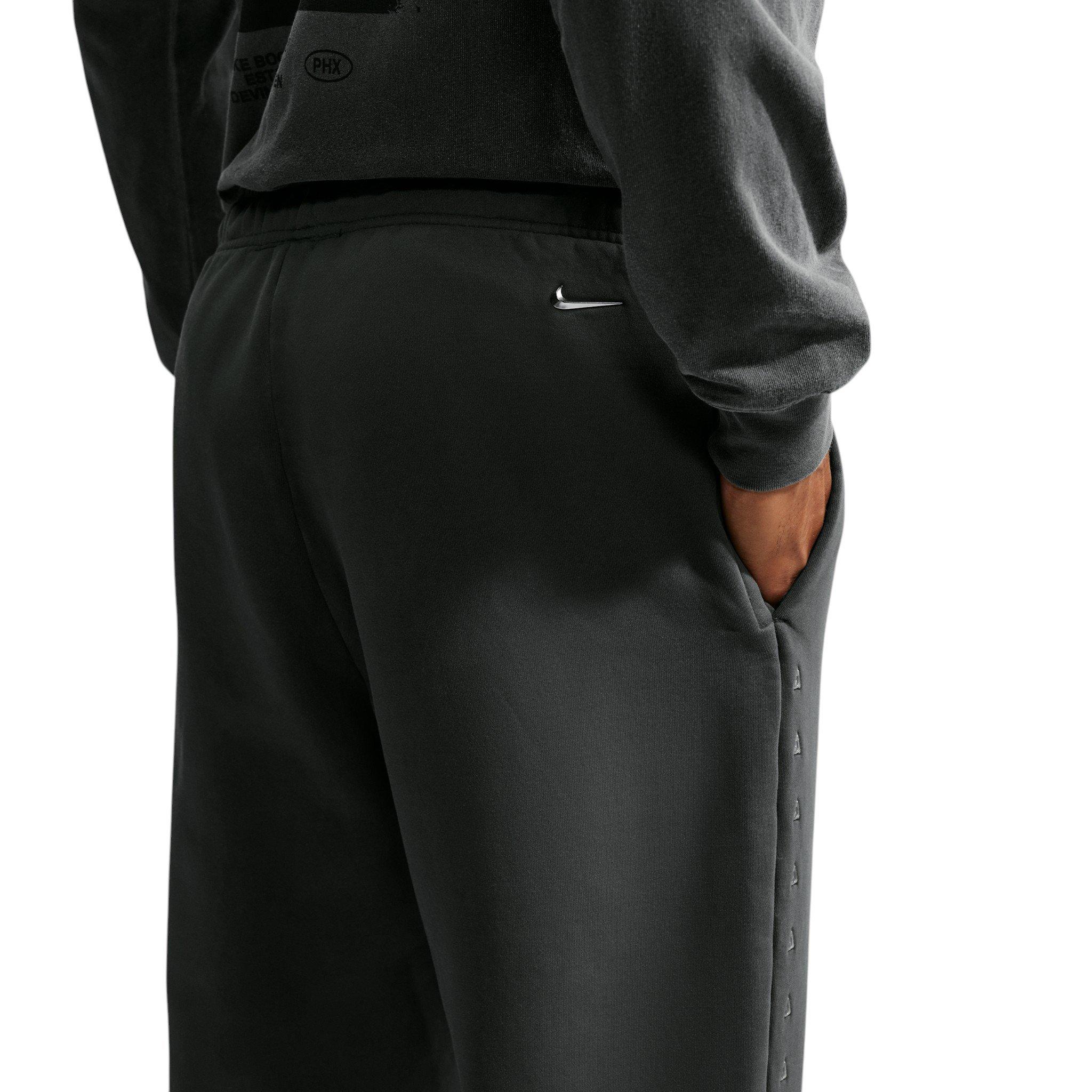 Nike Men's Ja Standard Issue Therma-FIT Fleece Open Hem Basketball Pants - Black Spruce/Ice Silver - SPRUCE/SILVER