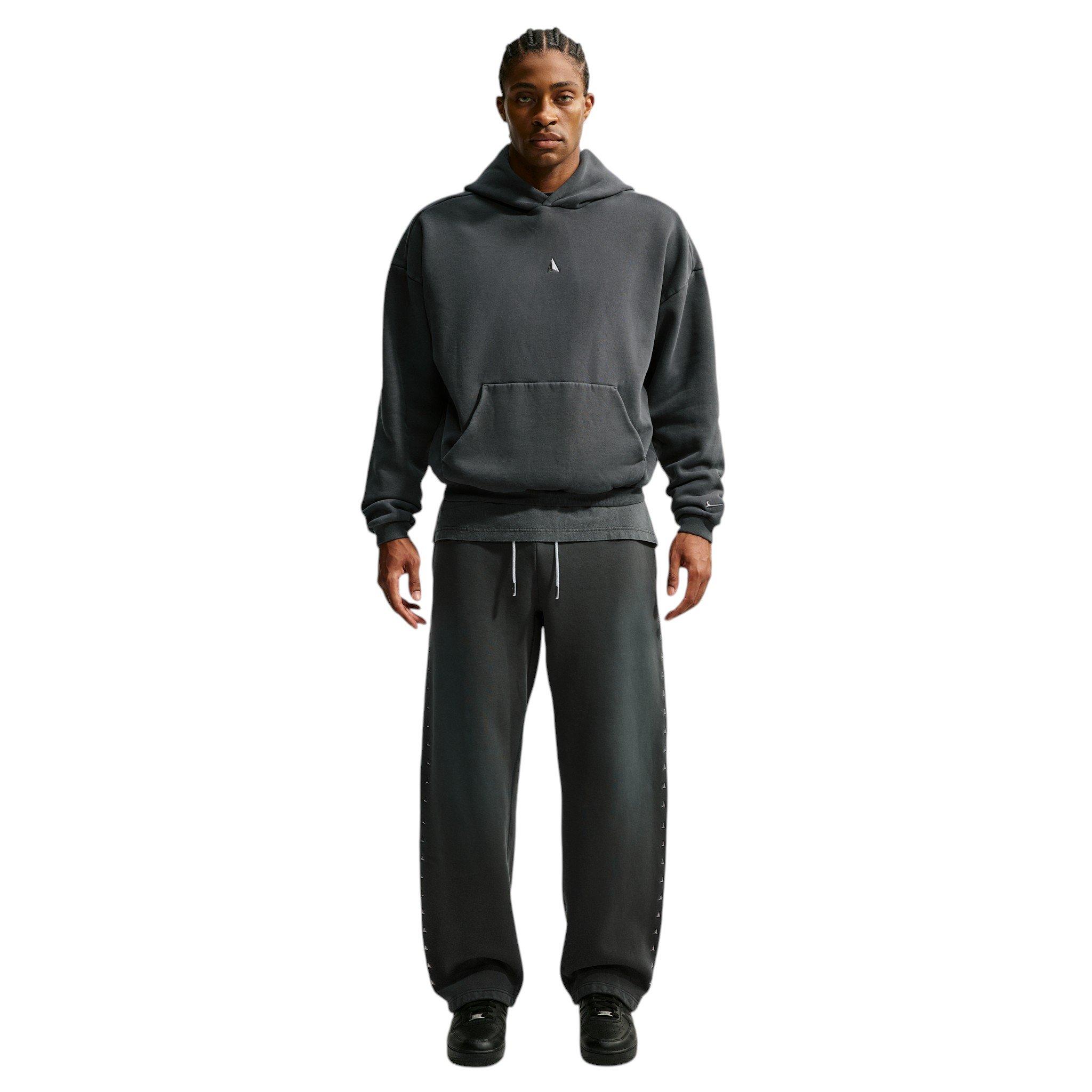 Nike Men's Ja Standard Issue Therma-FIT Fleece Open Hem Basketball Pants - Black Spruce/Ice Silver - SPRUCE/SILVER