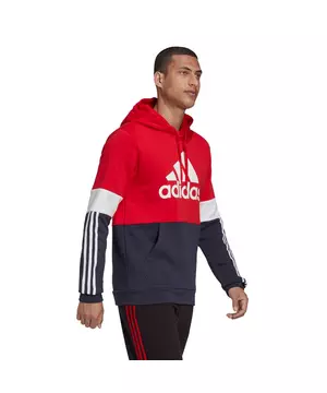 adidas Red/White Essentials Colorblock Sweatshirt - Hibbett City Gear