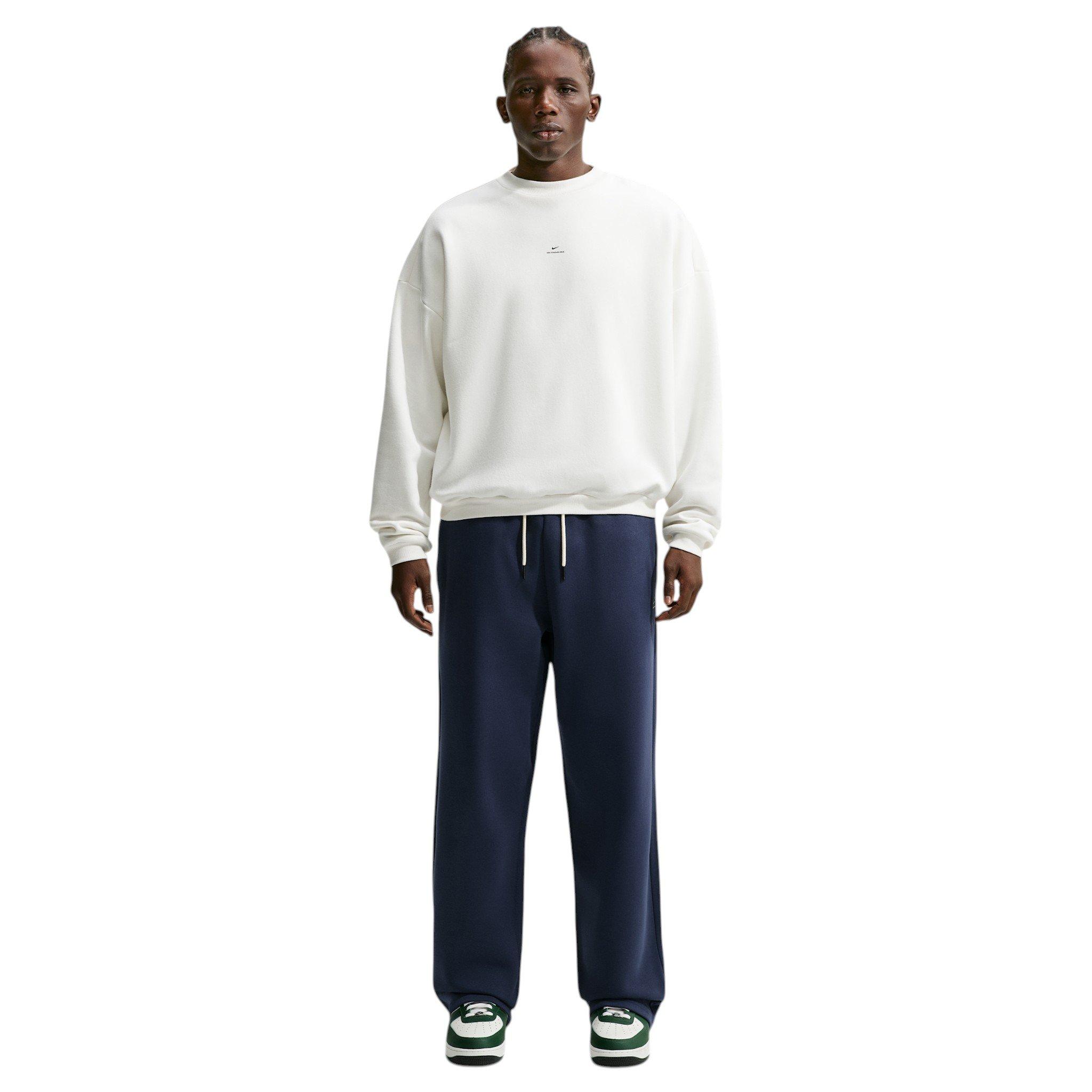 Nike Men's Standard Issue Therma-FIT Brushed Open-Hem Basketball Pants - BLUE