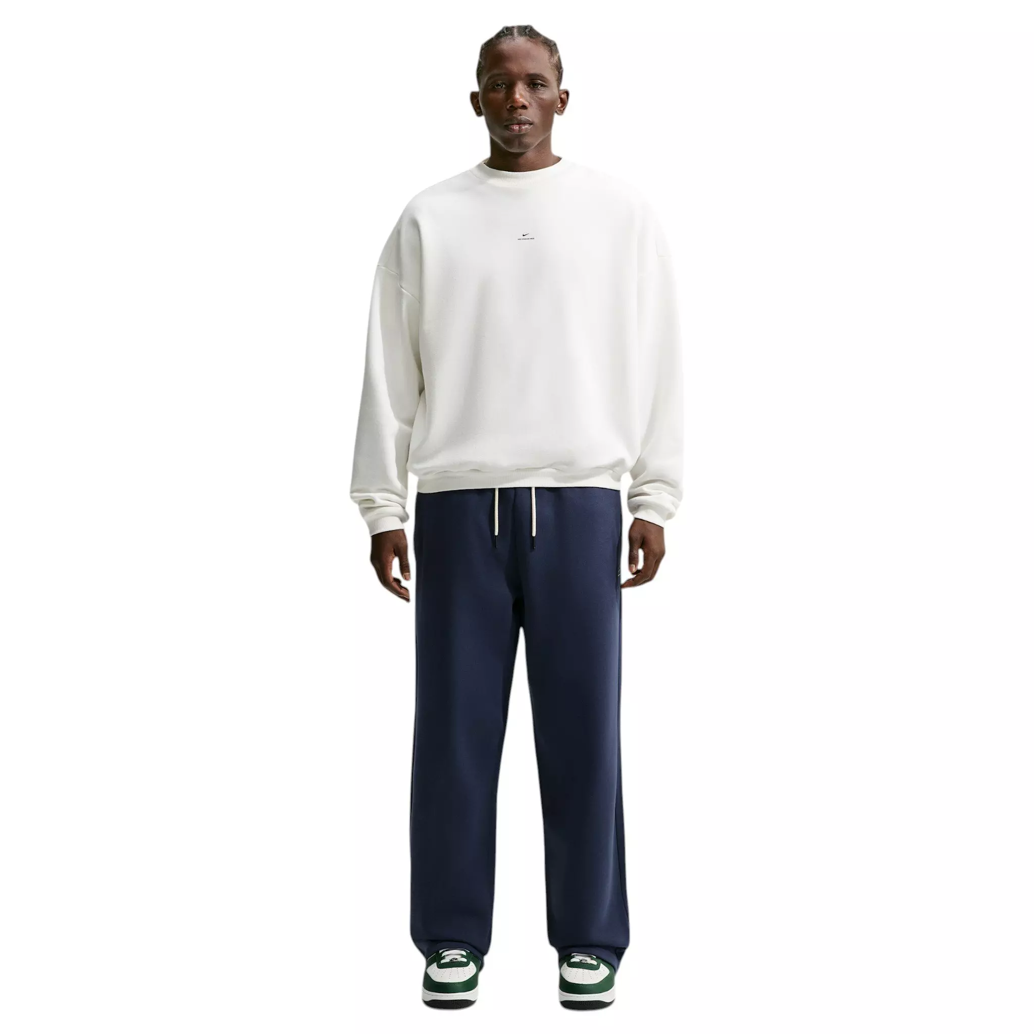 Nike Men's Standard Issue Therma-FIT Brushed Open-Hem Basketball Pants - BLUE