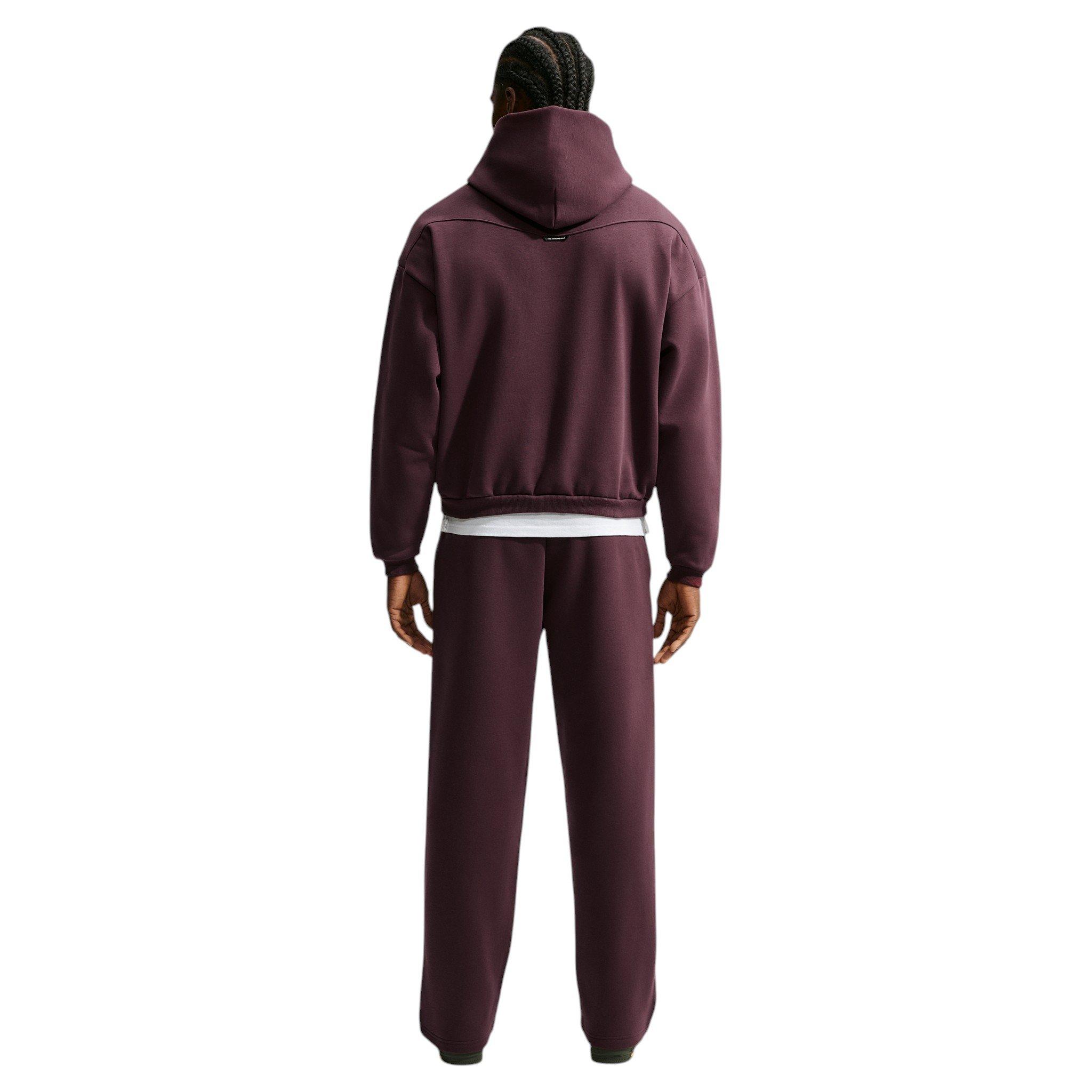 Nike Men's Standard Issue Therma-FIT Brushed Open-Hem Basketball Pants - RED Thumbnail View 5