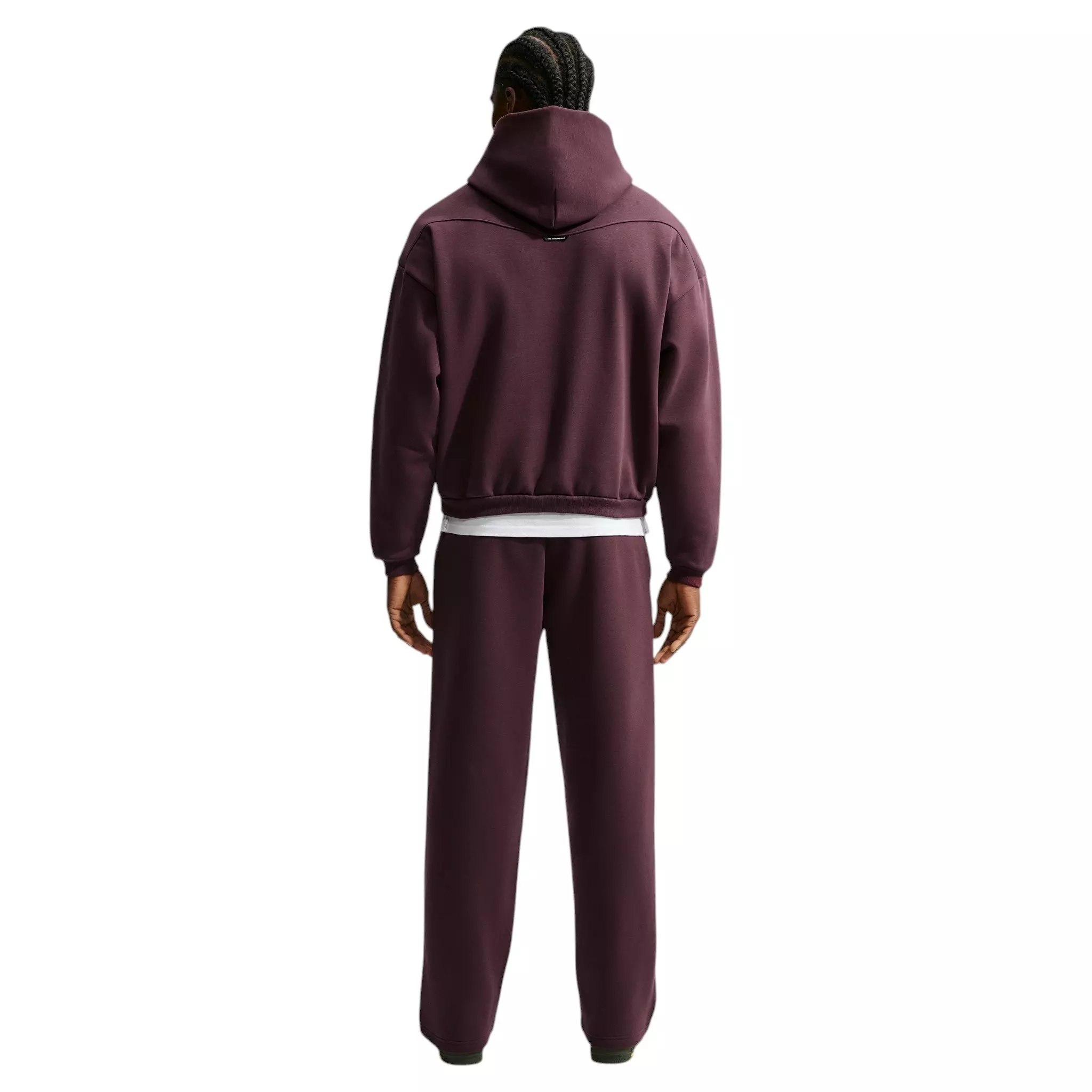 Nike Men's Standard Issue Therma-FIT Brushed Open-Hem Basketball Pants - RED