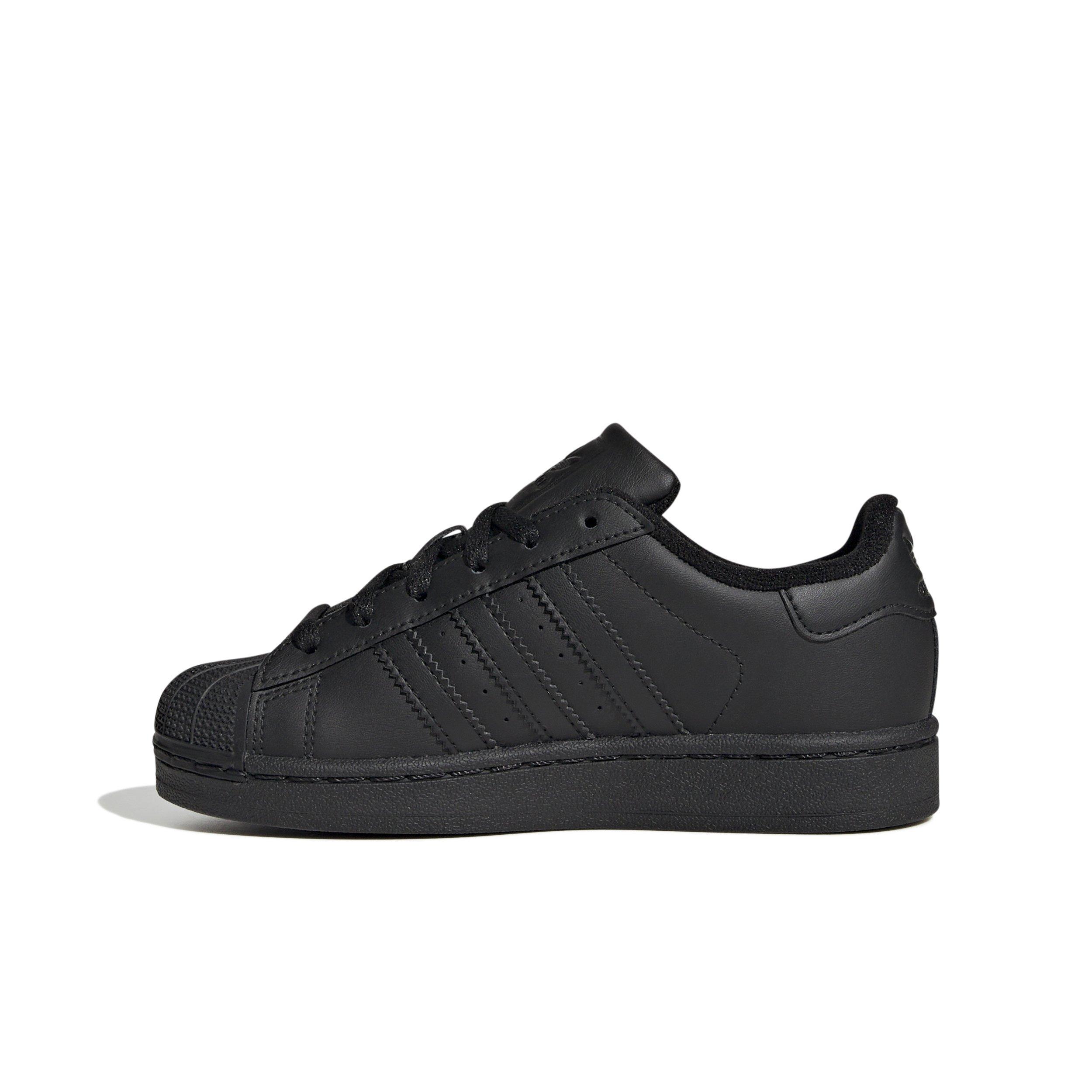 adidas Originals Superstar II Preschool Boys' "Core Black/Core Black/Core Black" Shoe