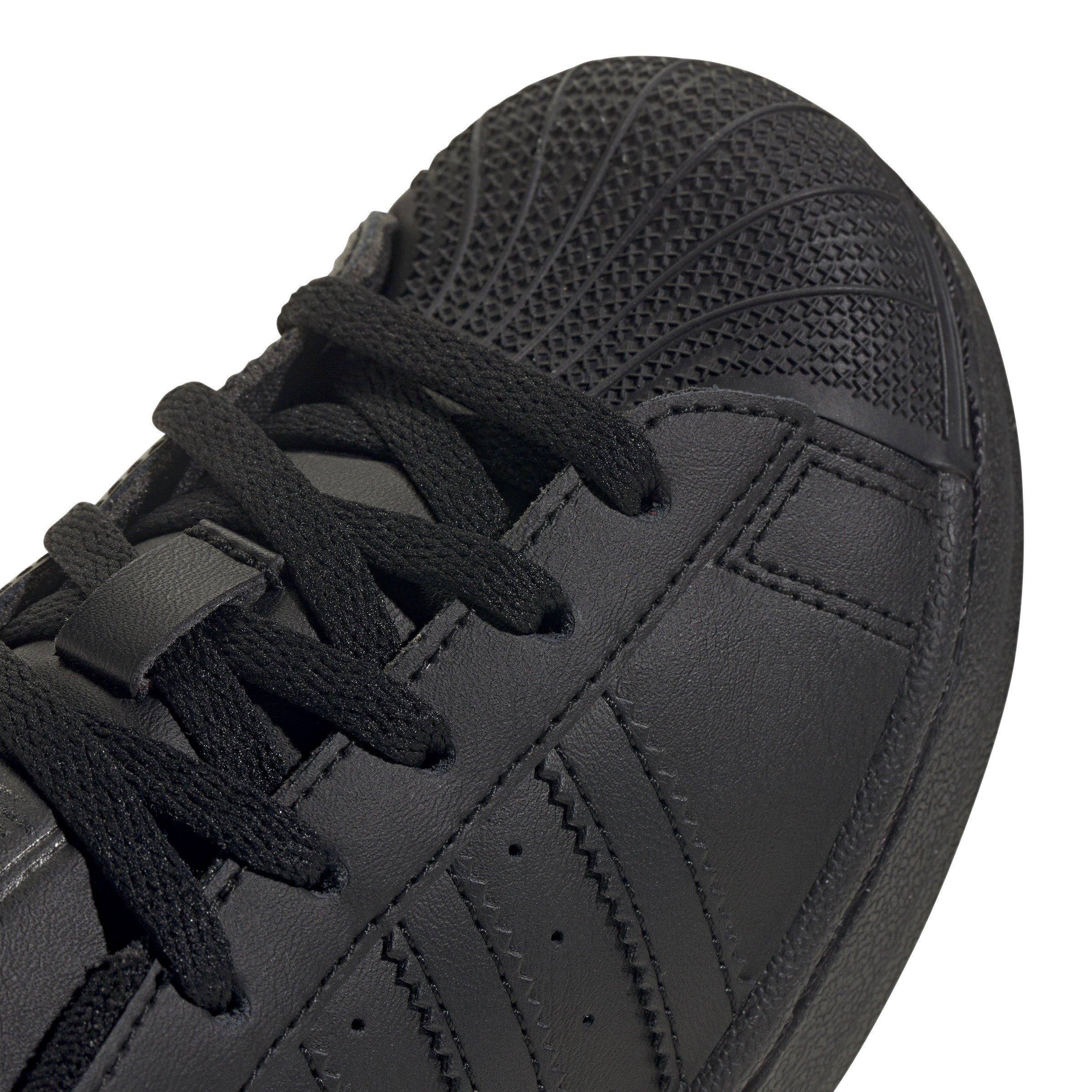 adidas Originals Superstar II Preschool Boys' "Core Black/Core Black/Core Black" Shoe